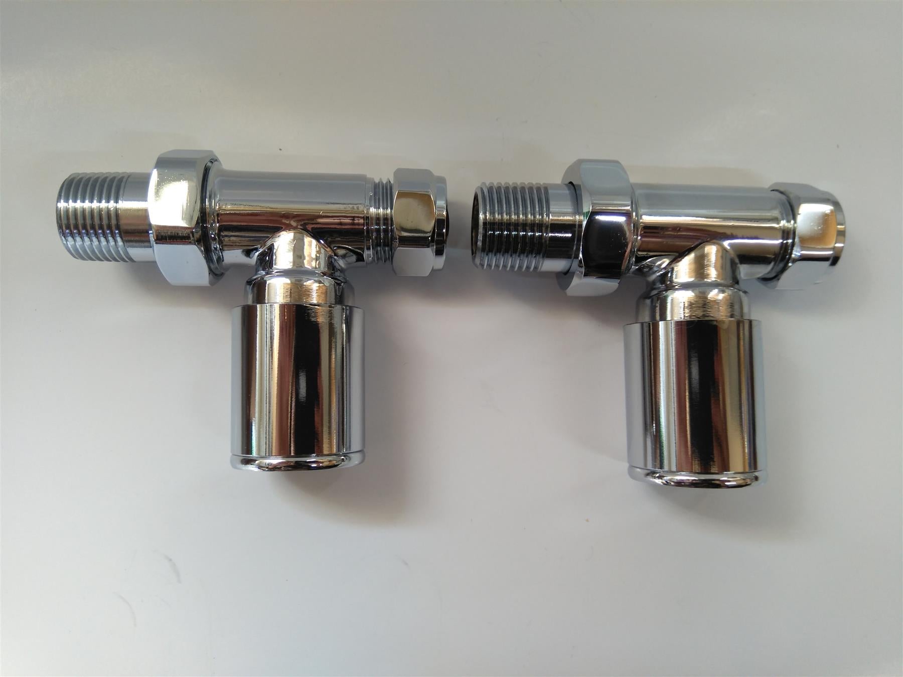 NEW INTA MODERN STRAIGHT CHROME RADIATOR VALVES