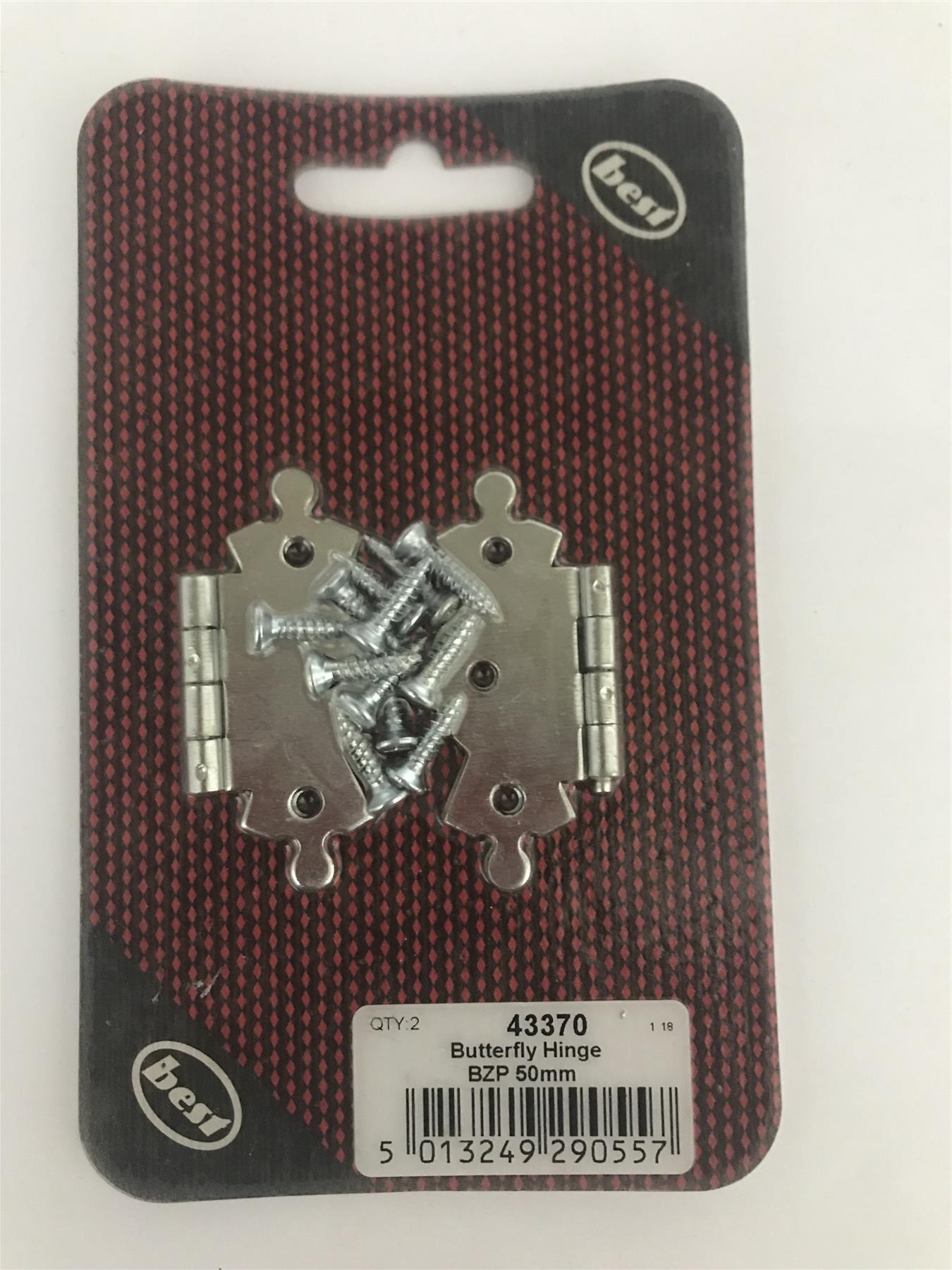 Best Butterfly Hinge BZP 50mm  43370