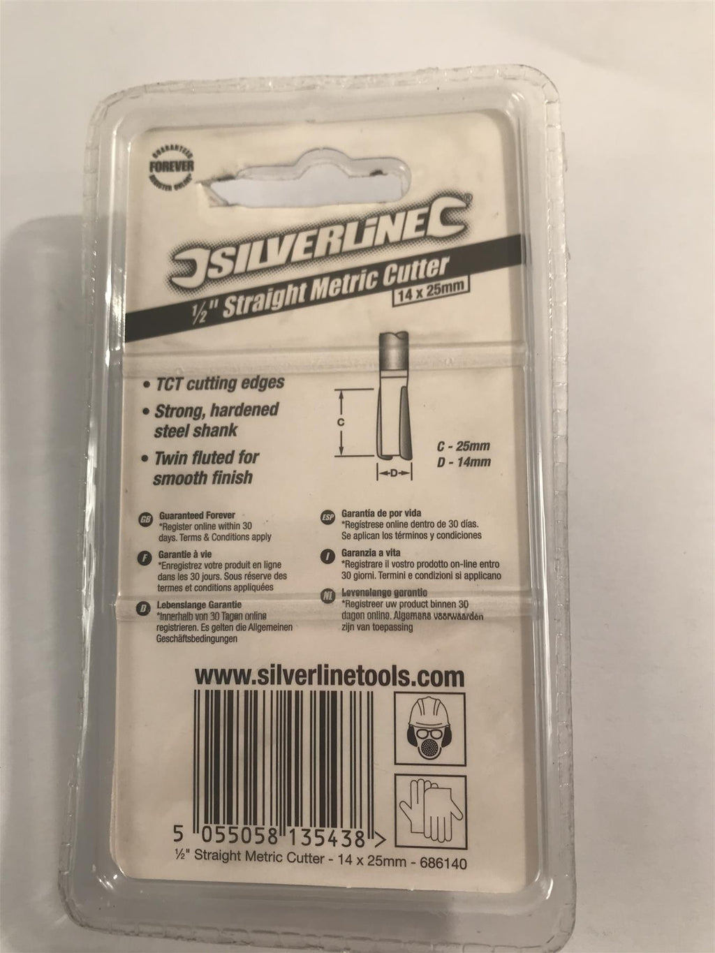 Silverline 1/2" Straight Metric Cutter 14 x 25mm  686140