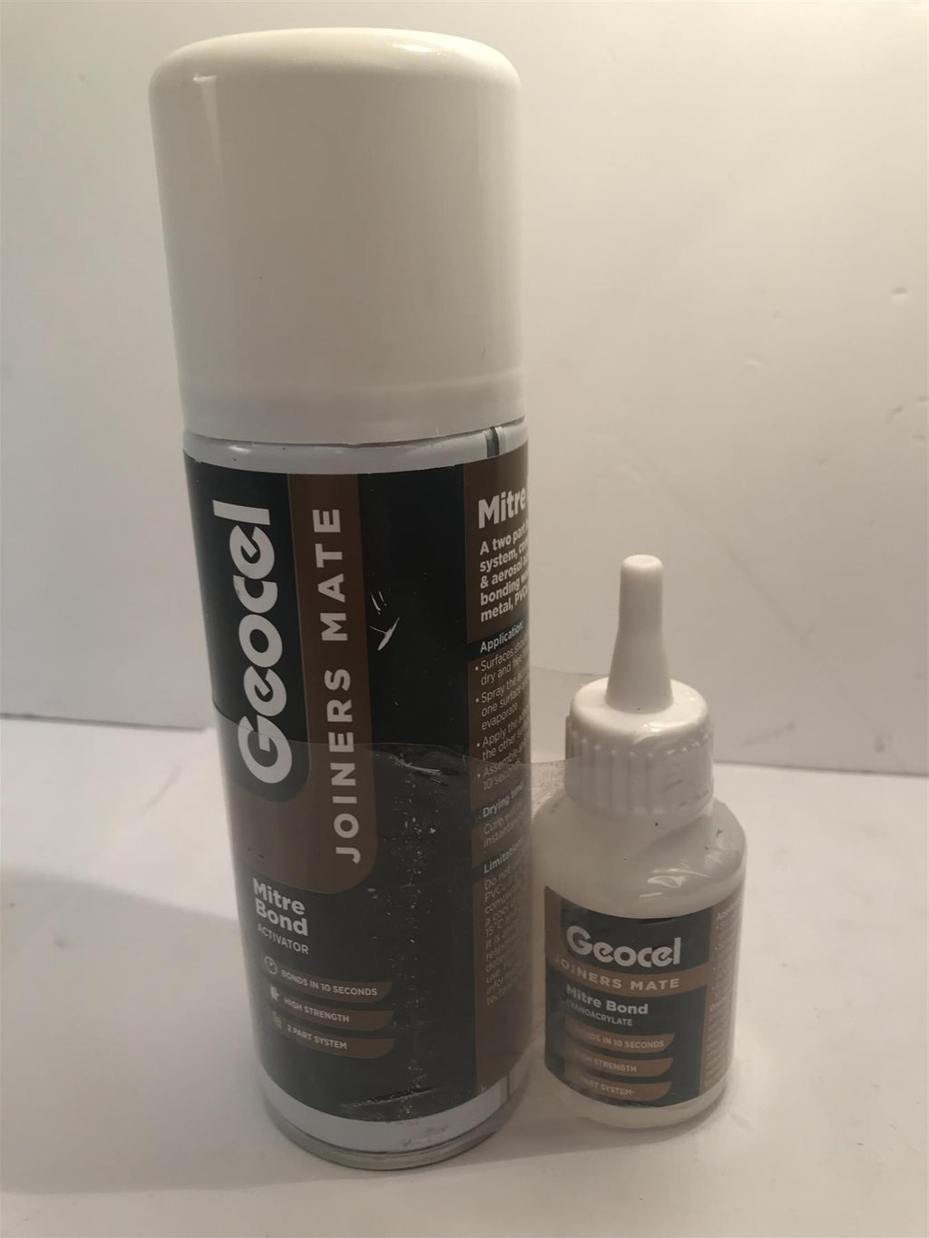 GEOCEL JOINERS MATE MITRE BOND TWO PART INSTANT FAST BONDING GLUE WOOD ADHESIVE