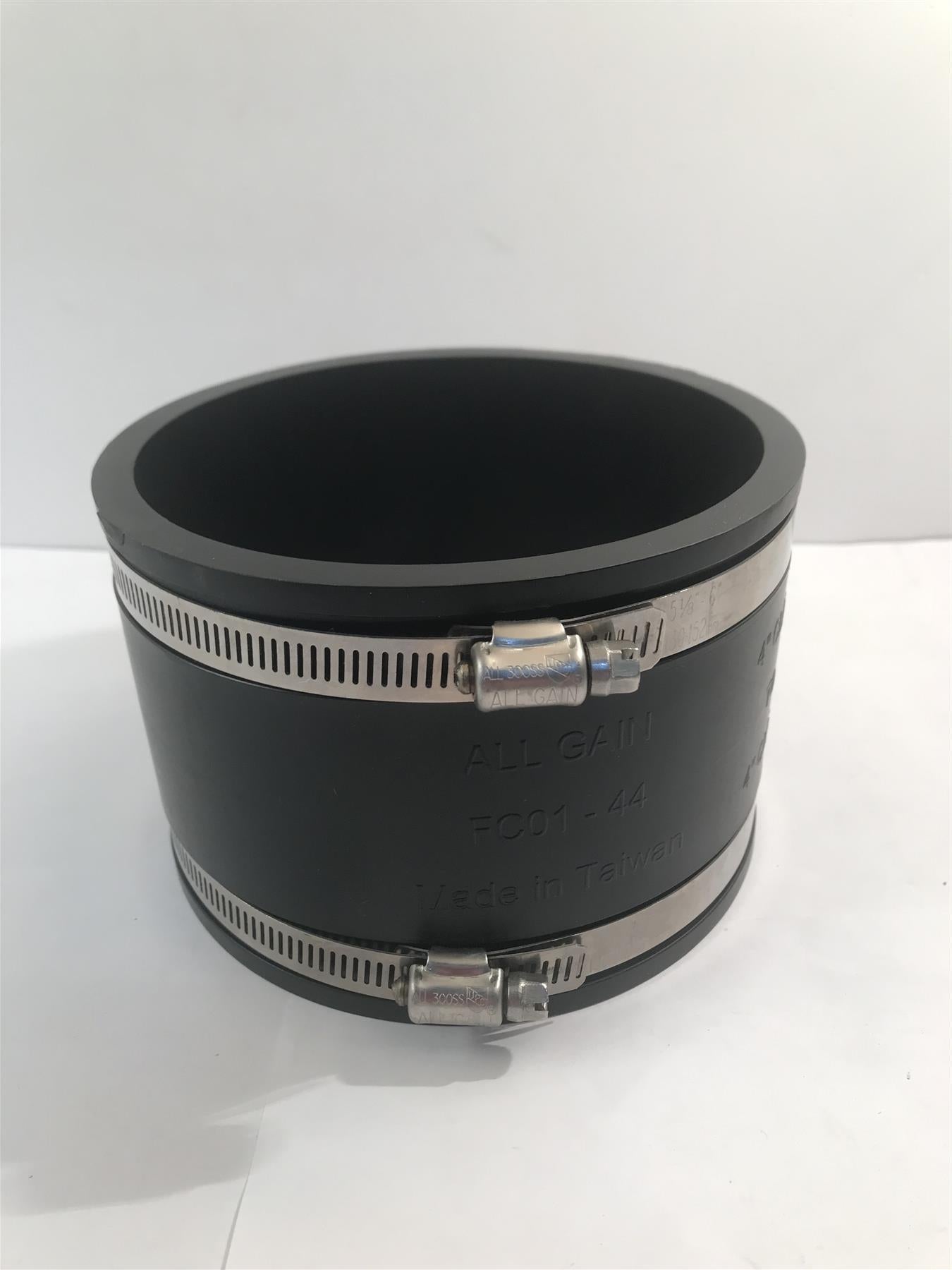 4" Clay to Clay Coupler 110mm PVC Pipe Coupler with Clips FC01-44