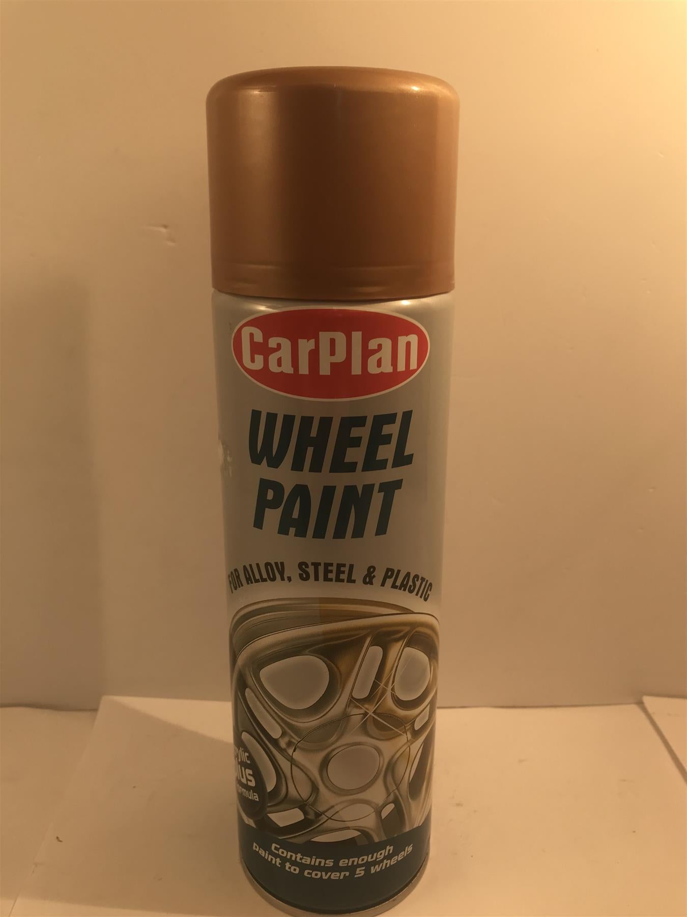 CarPlan Bright Gold Wheel Paint for Allow, Steel or Plastic  500ml  WBG500
