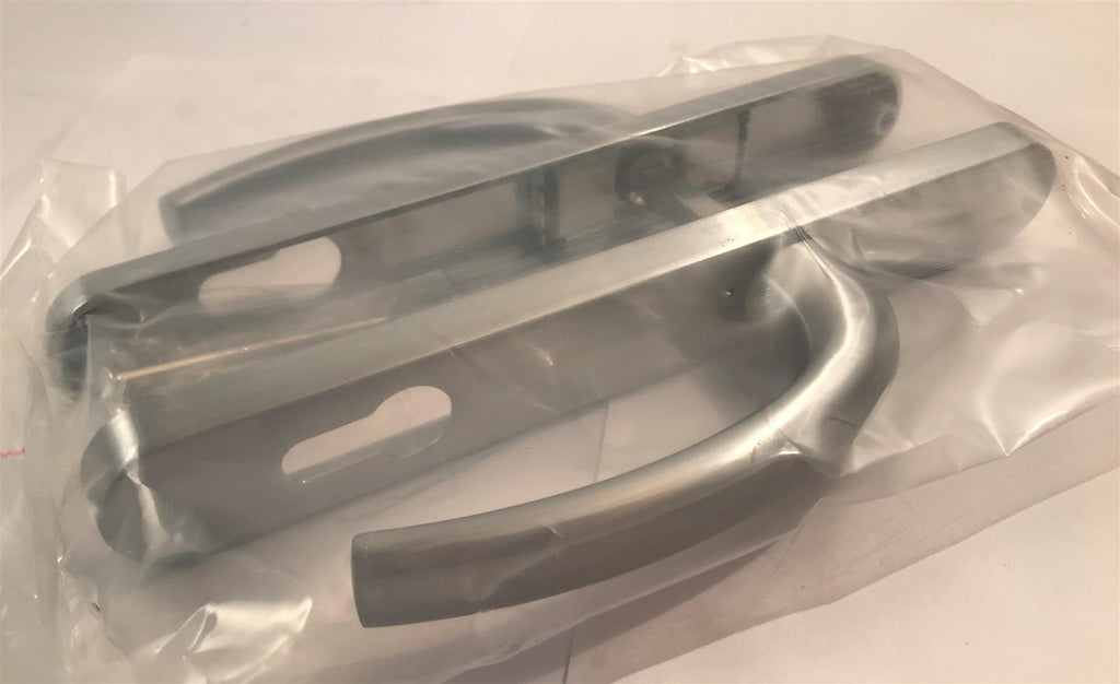 San Marino Euro Profile Satin Chrome Door Handles 92mm PO/139617