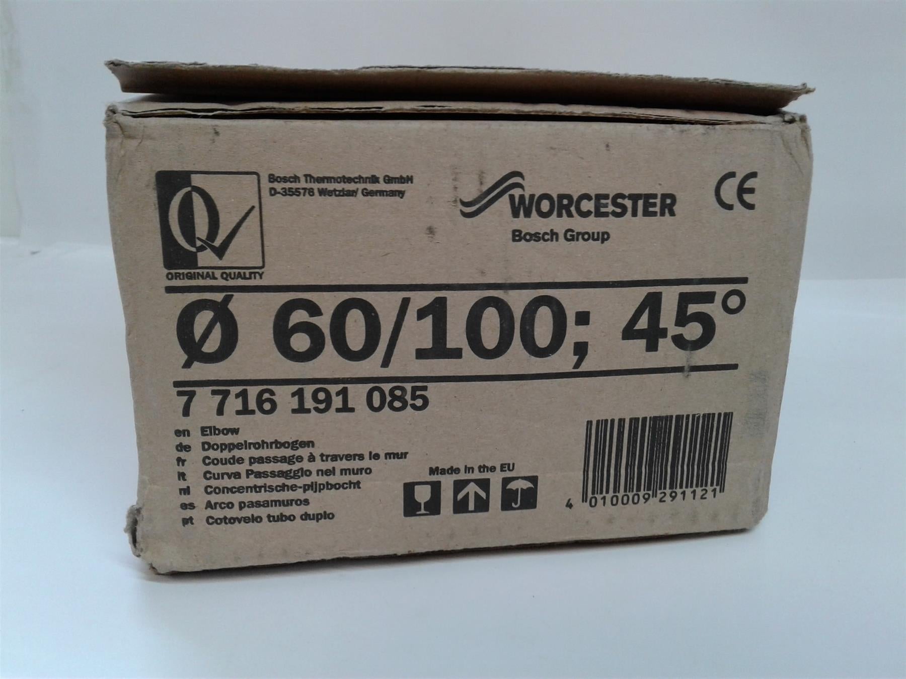 NEW Worcester Bosch 45° Flue Bends 60/100 7716191085