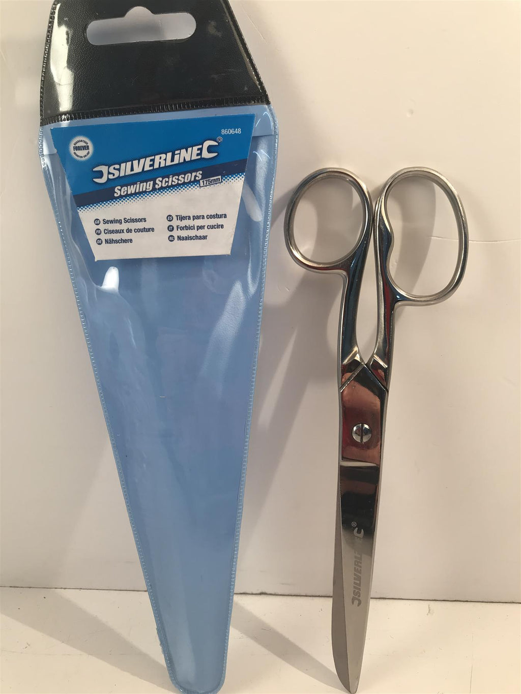 Silverline Stainless Steel Sewing Scissors 175mm  860648