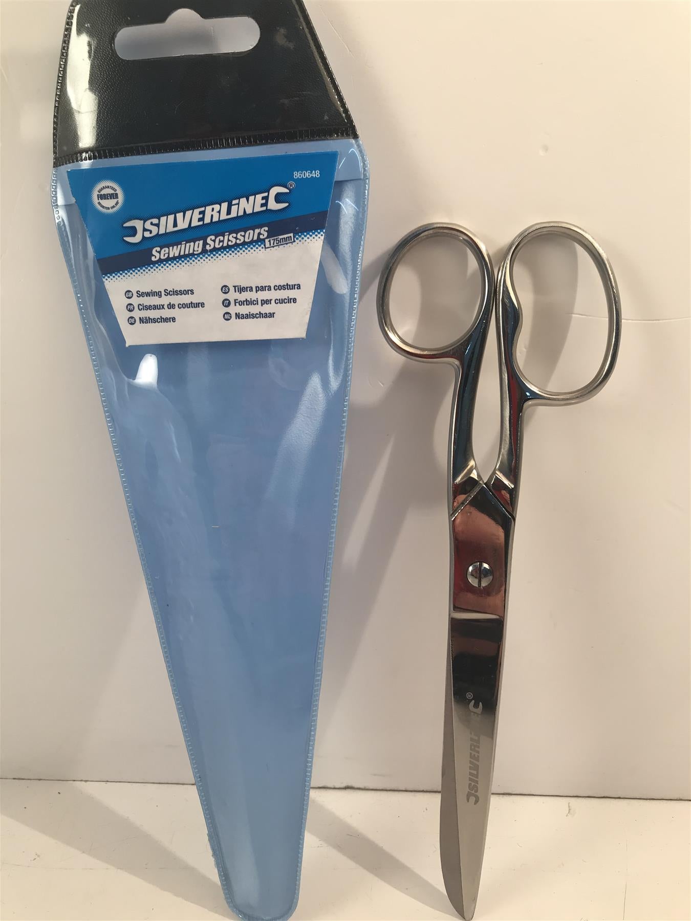 Silverline Stainless Steel Sewing Scissors 175mm  860648