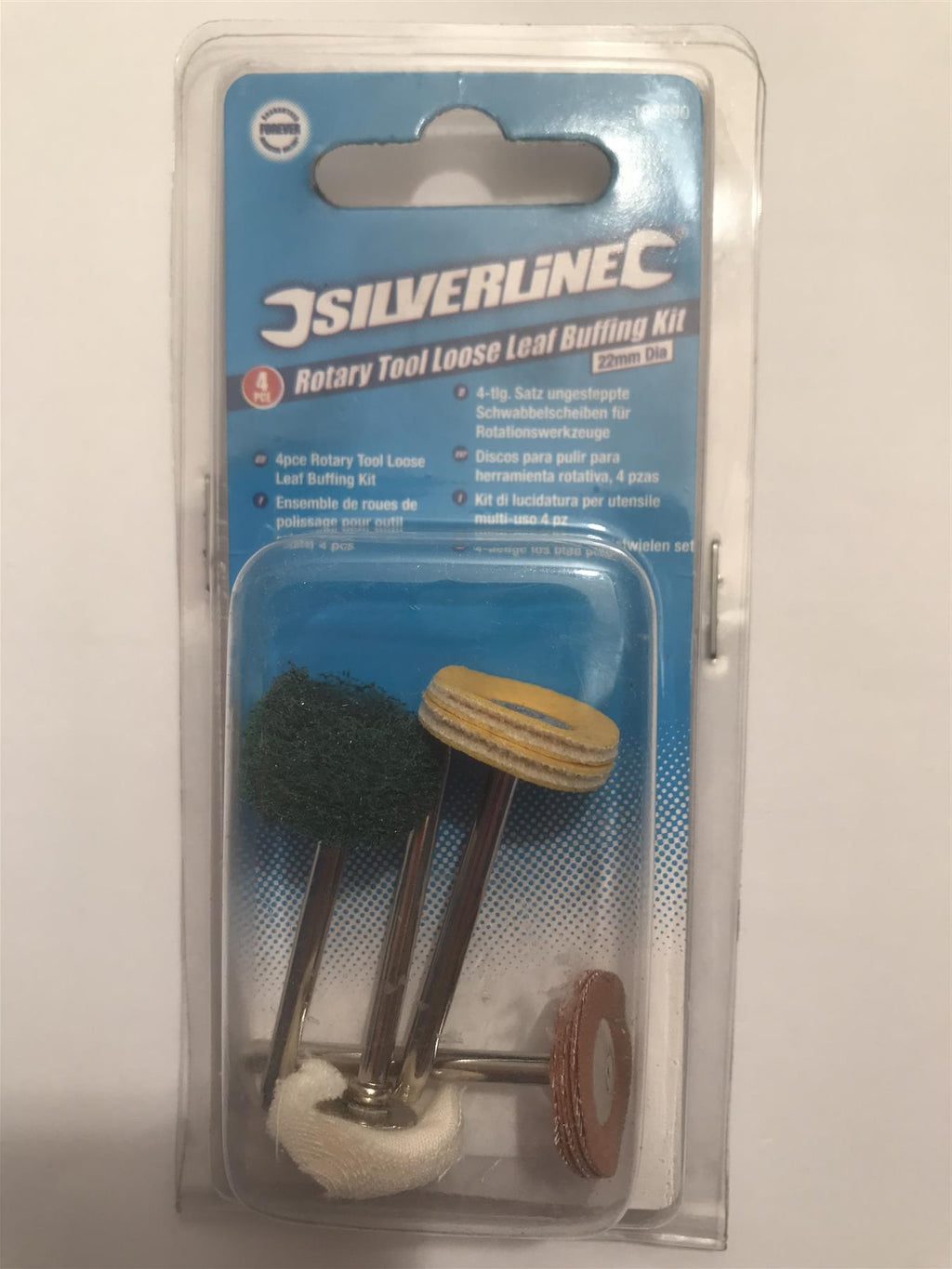 Silverline 4pc Rotary Tool Loose Leaf Buffing Kit 22mm Dia 196590