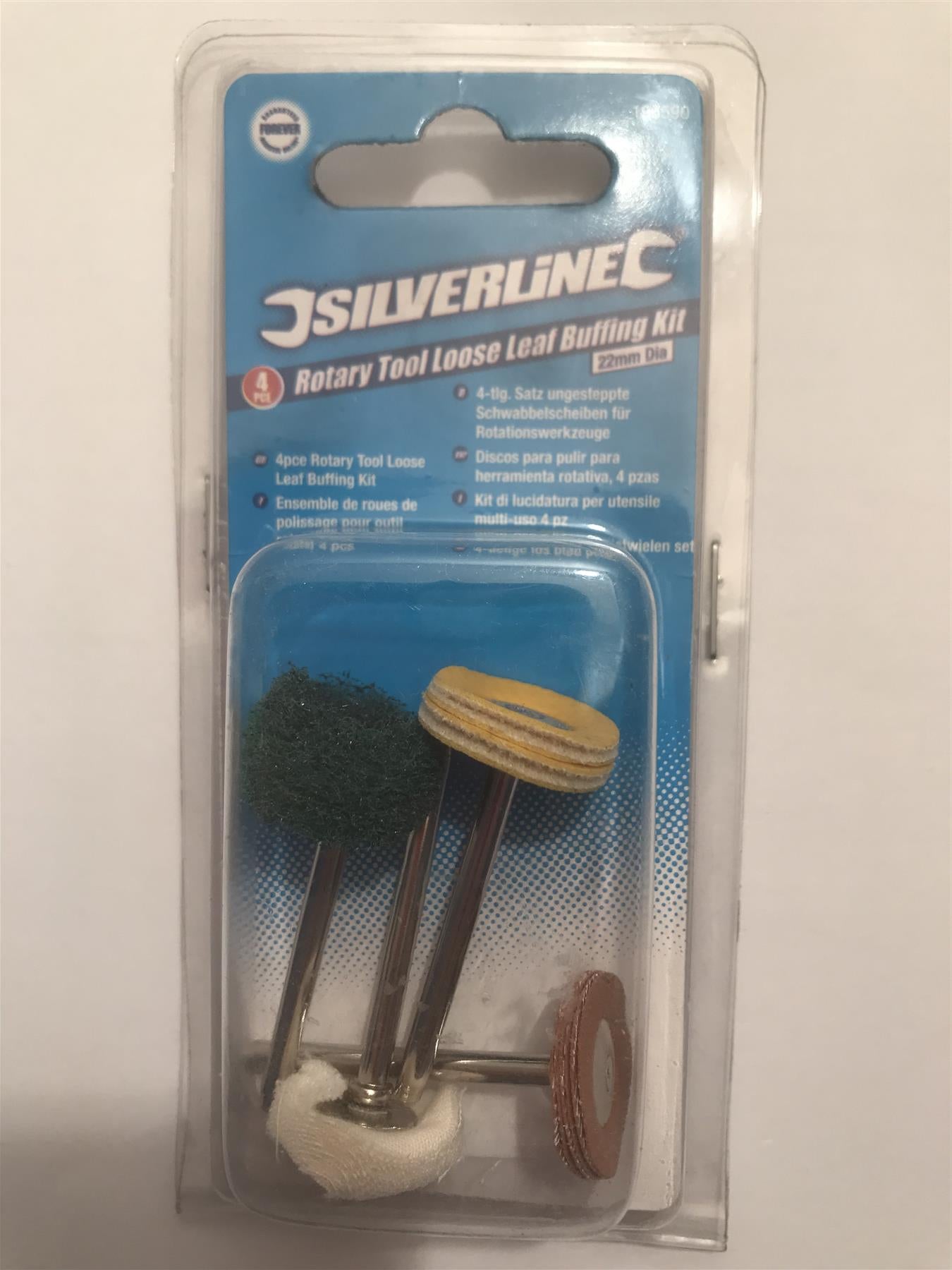 Silverline 4pc Rotary Tool Loose Leaf Buffing Kit 22mm Dia 196590