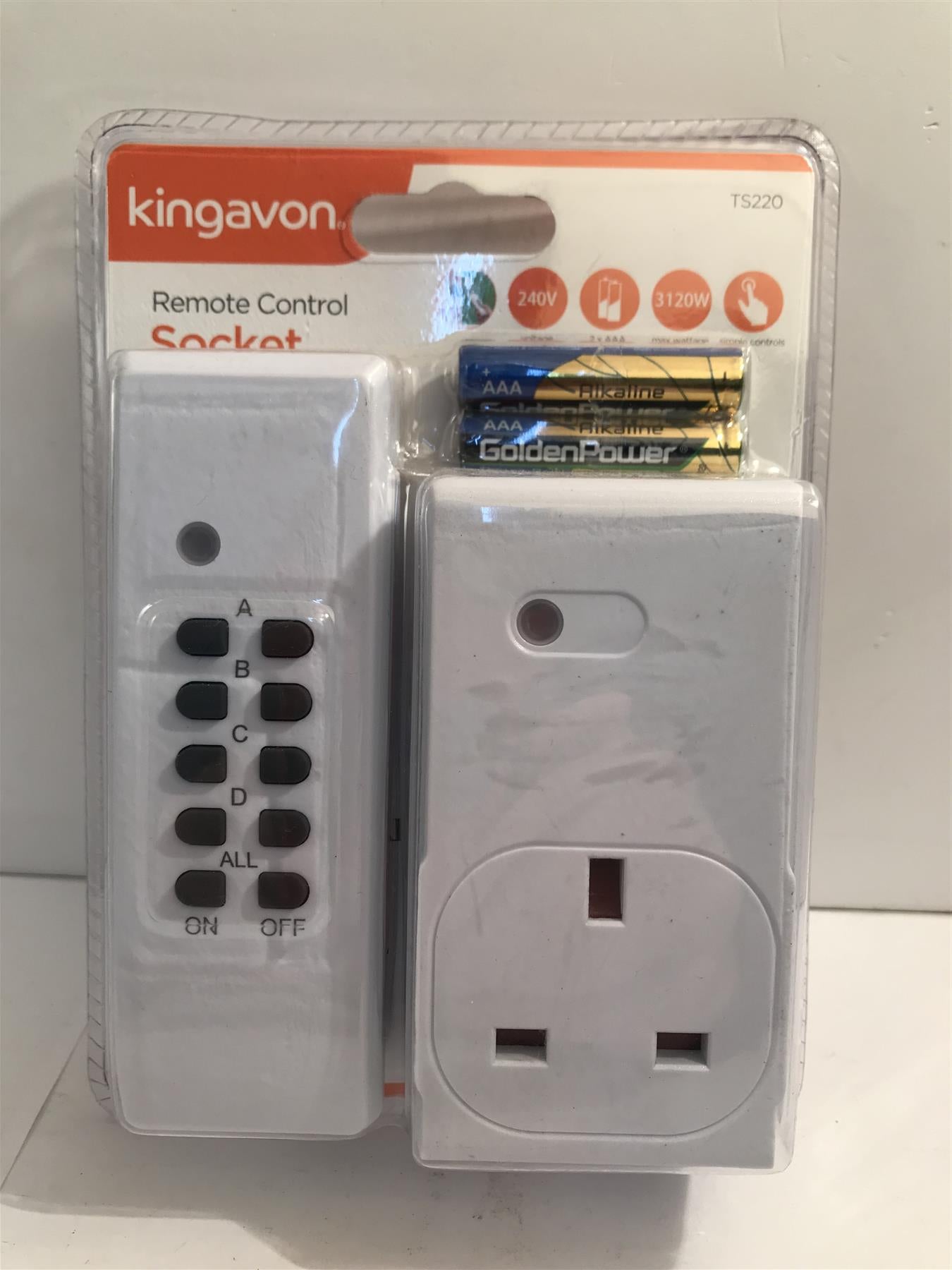 Kingavon Remote Control Socket Range up to 30m  TS220