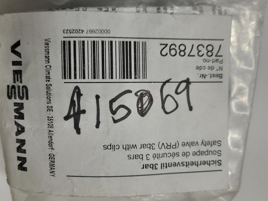 VIESSMANN SAFETY VALVE 7837892