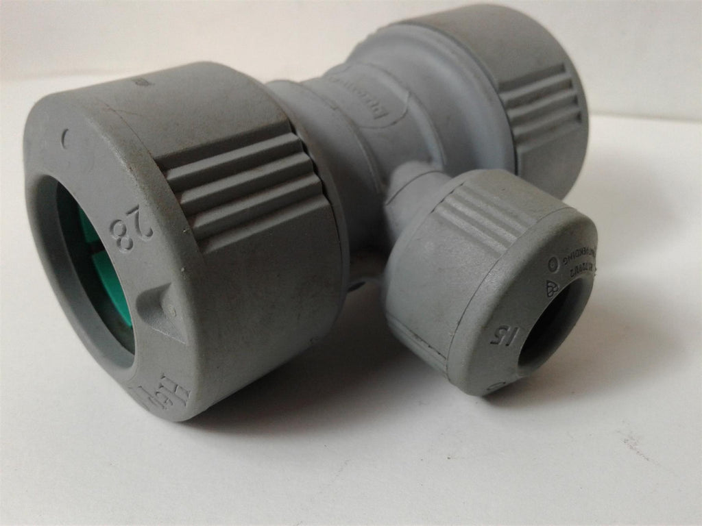 NEW HEPWORTH HEP2O REDUCING TEE 28MM 15MM HD13A/28GY (EACH)