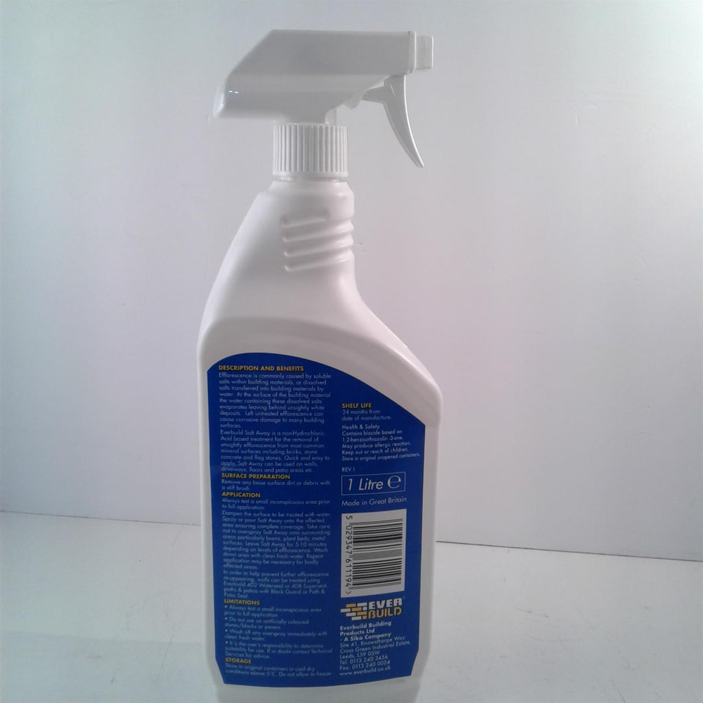 EVERBUILD SALT AWAY SPRAY 1 LITRE REMOVES SALT AND EFFLORESCENCE