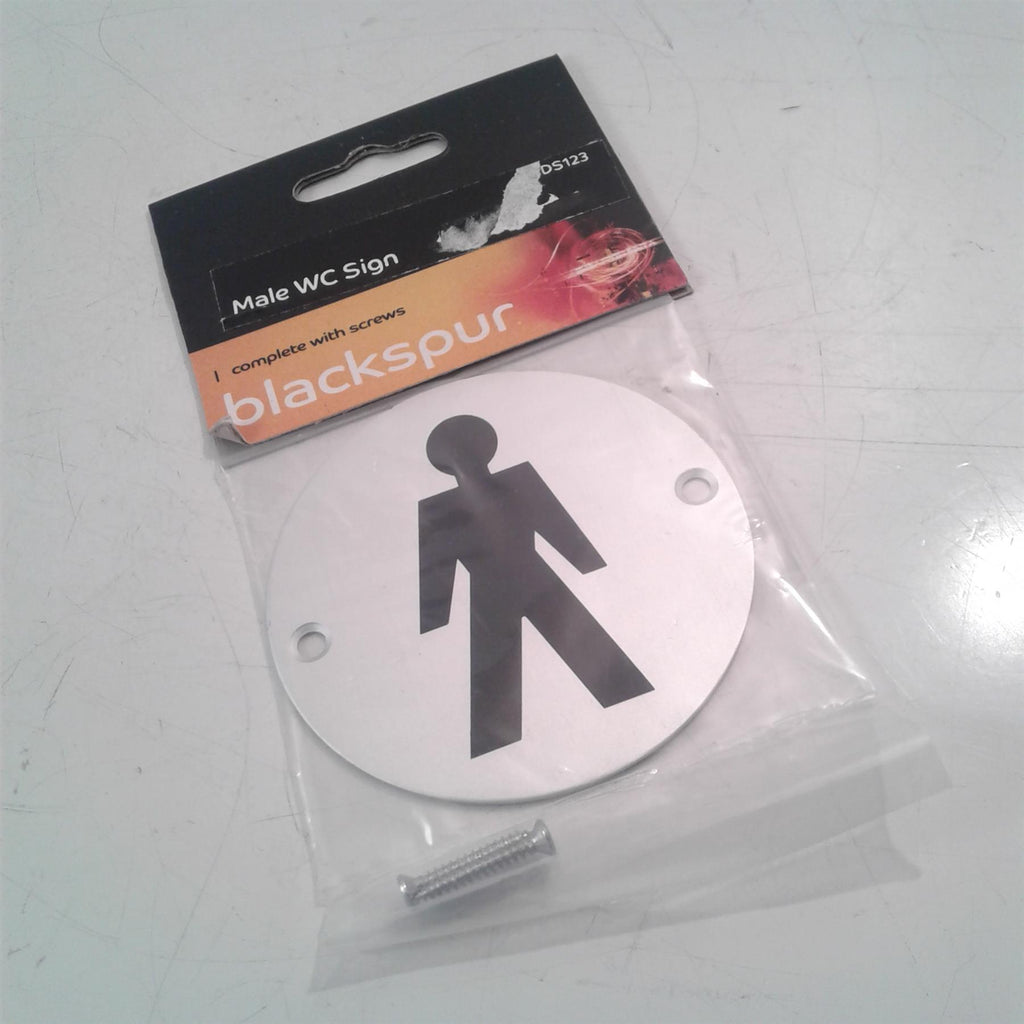 Blackspur BB-DS123 Male WC Sign with screws