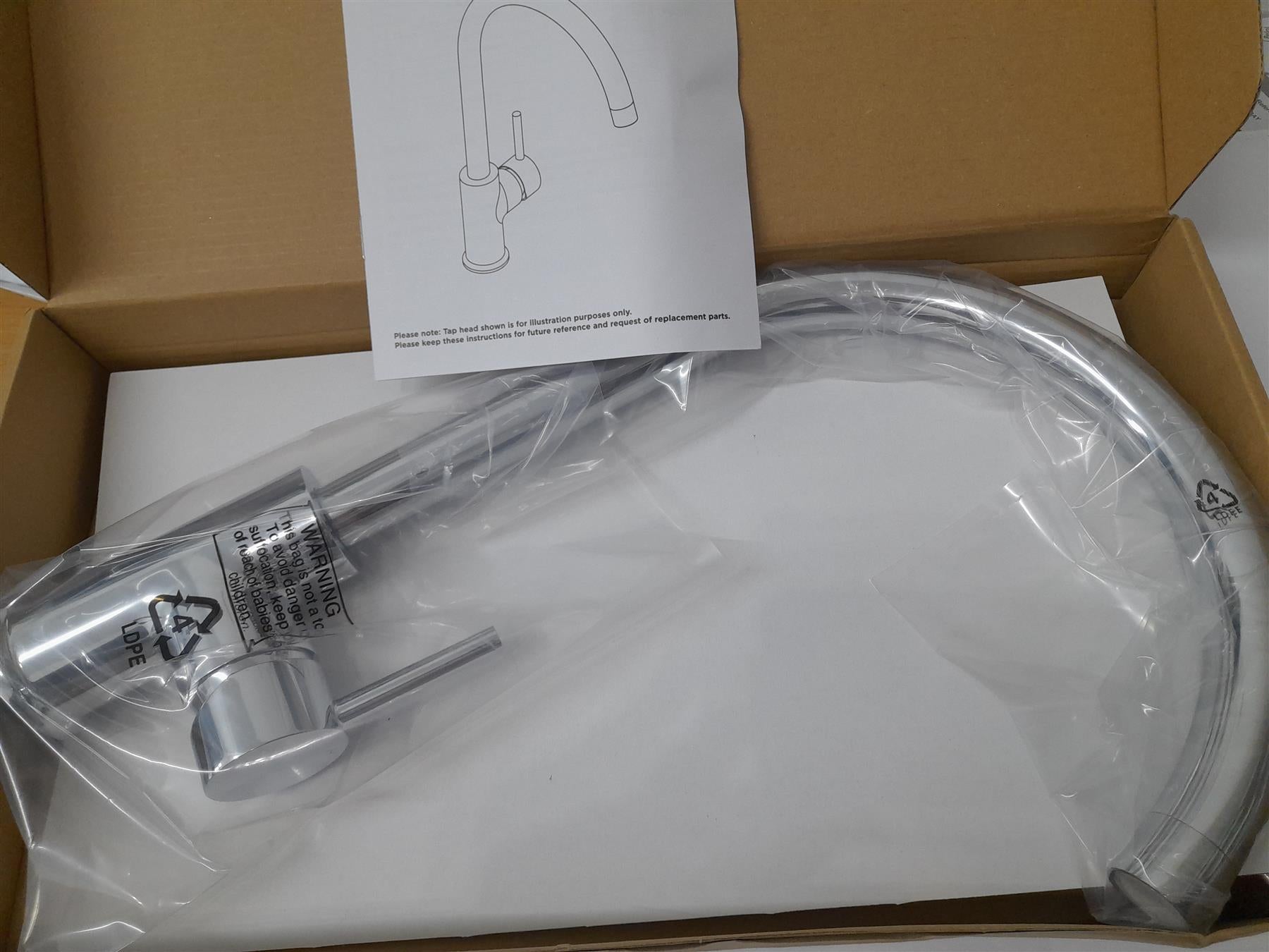 Arras Monobloc Swan Neck Sink Mixer Tap Chrome
