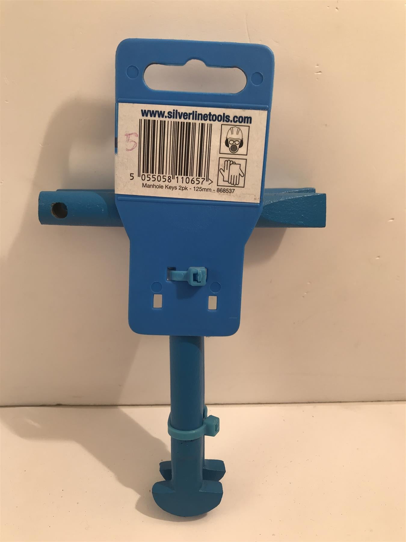 Genuine Silverline Manhole Keys 2pk 125mm 868537