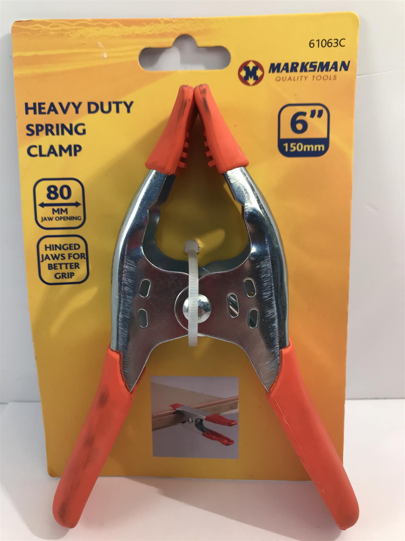 Marksman 6" Heavy Duty Spring Clamp Non-Slip Grip 61063
