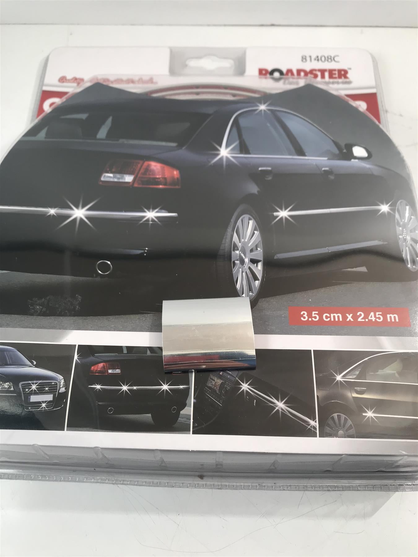 ROADSTER CHROME STYLING STRIP 3.5CM x 2.45M 81408C