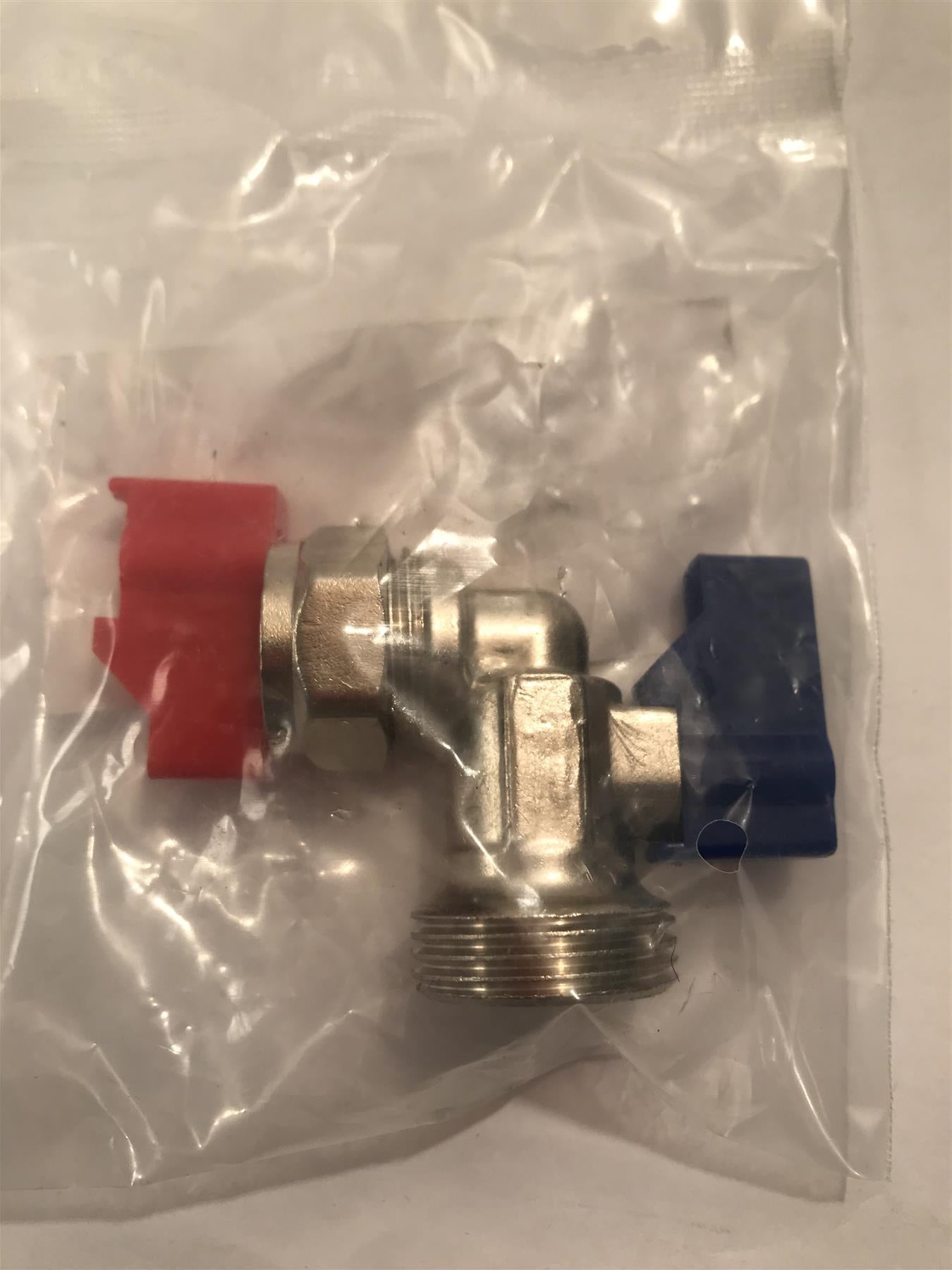 Washing Machine Hot & Cold Valve/Tap Angled 15mm x 3/4"