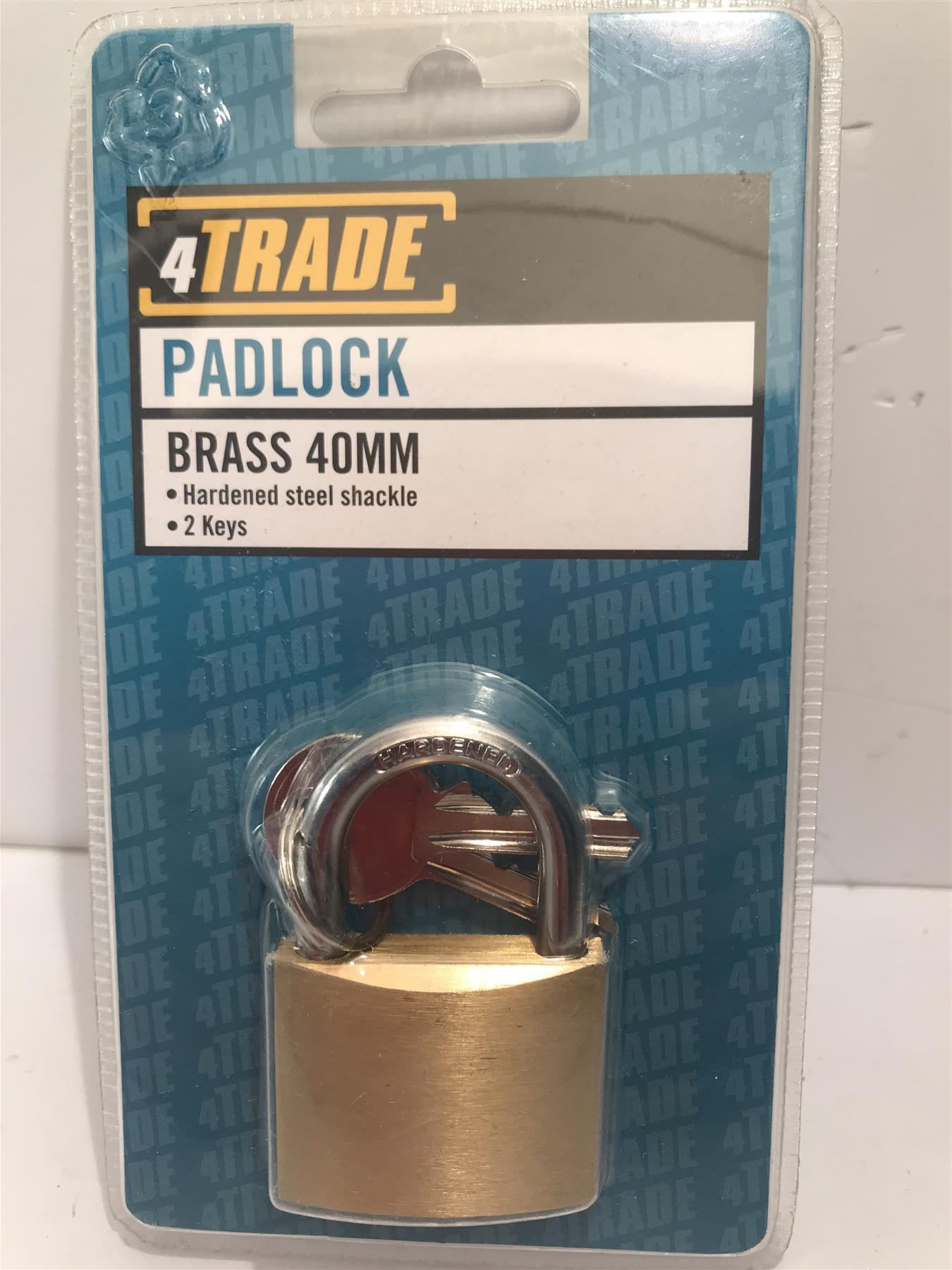 4Trade Brass Padlock 40mm 2 keys 802549