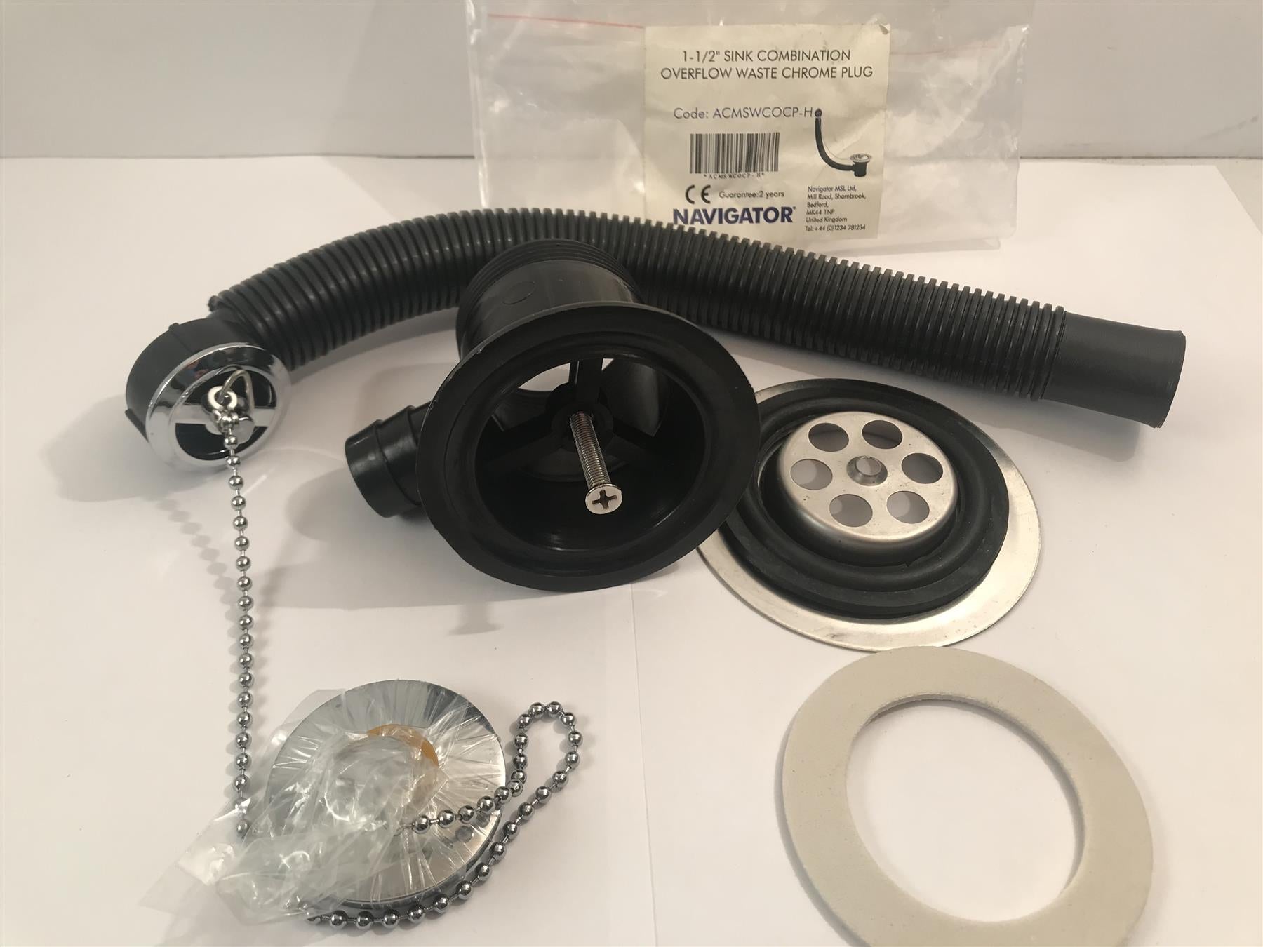 1 1/2" Sink Combination Overflow Waste - Navigator