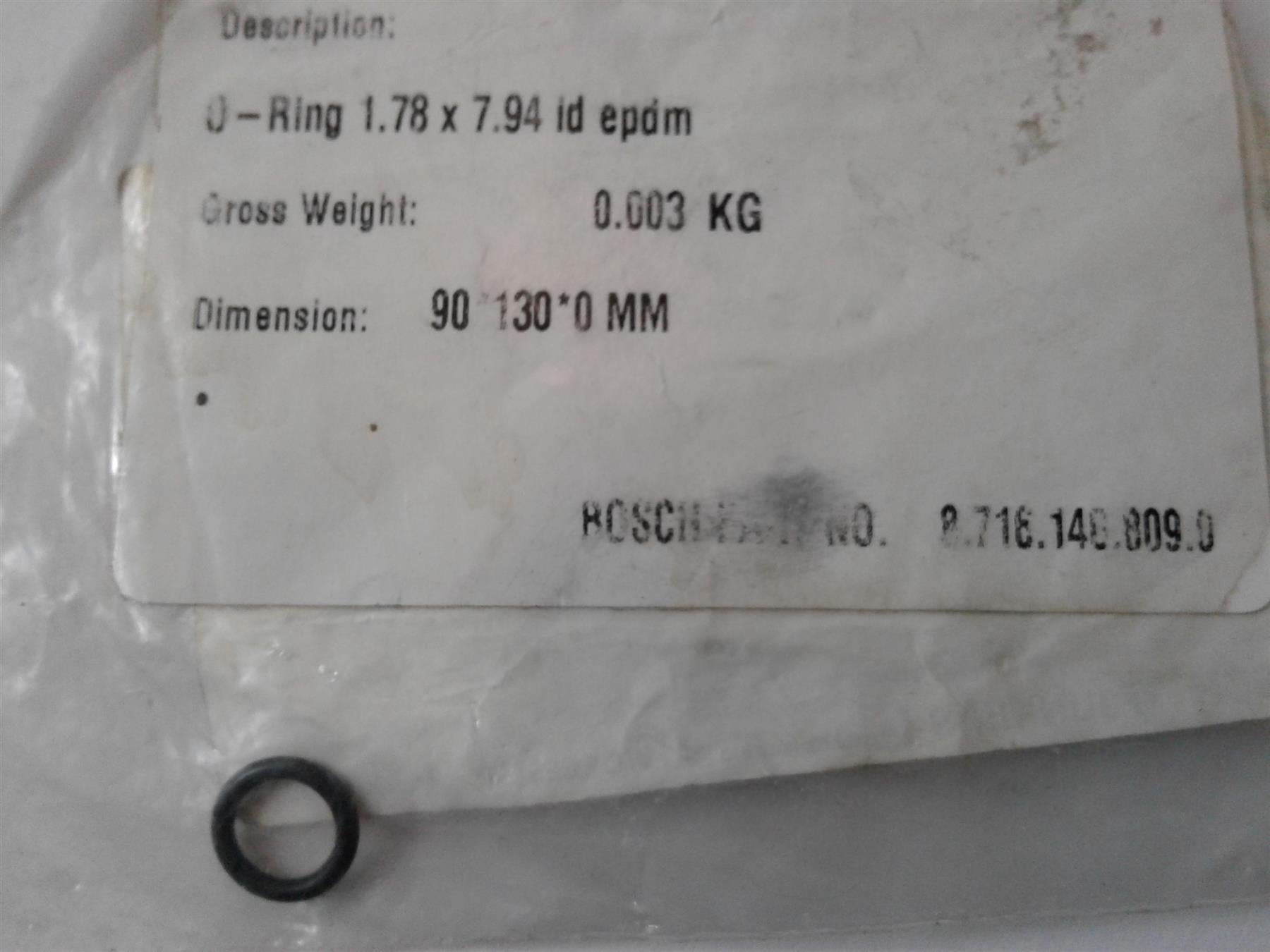 NEW Worcester 87161408090 O Ring SEAL 1.78 X 7.94 Epdm