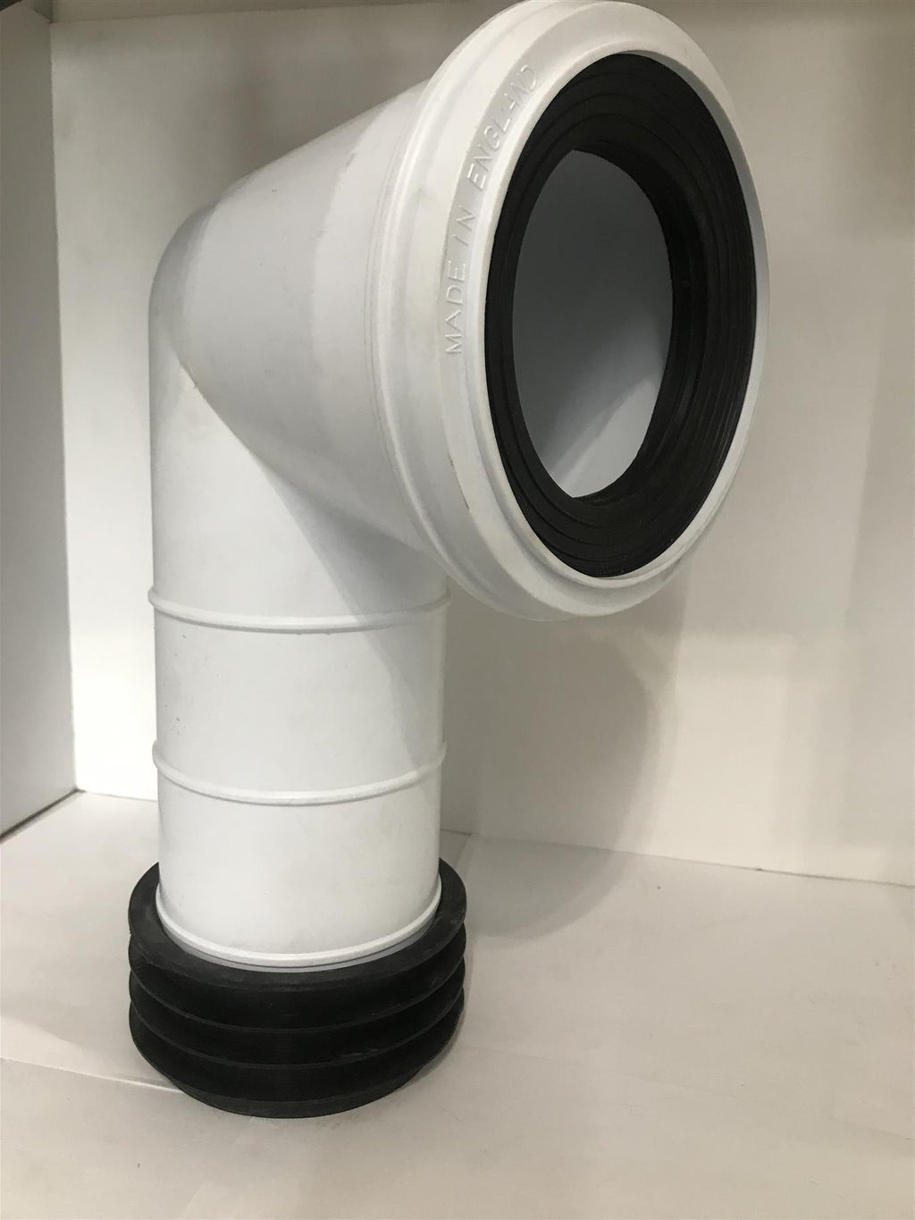 90° BEND RIGID WC PAN CONNECTOR 110mm (4") SOIL PIPE TOILET WASTE