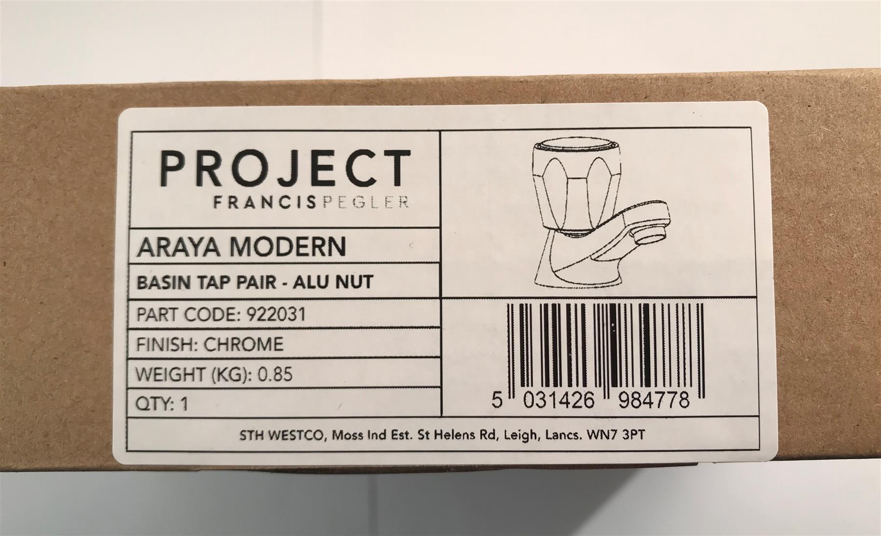 Francis Pegler Araya Modern 922031 Basin Tap Pair