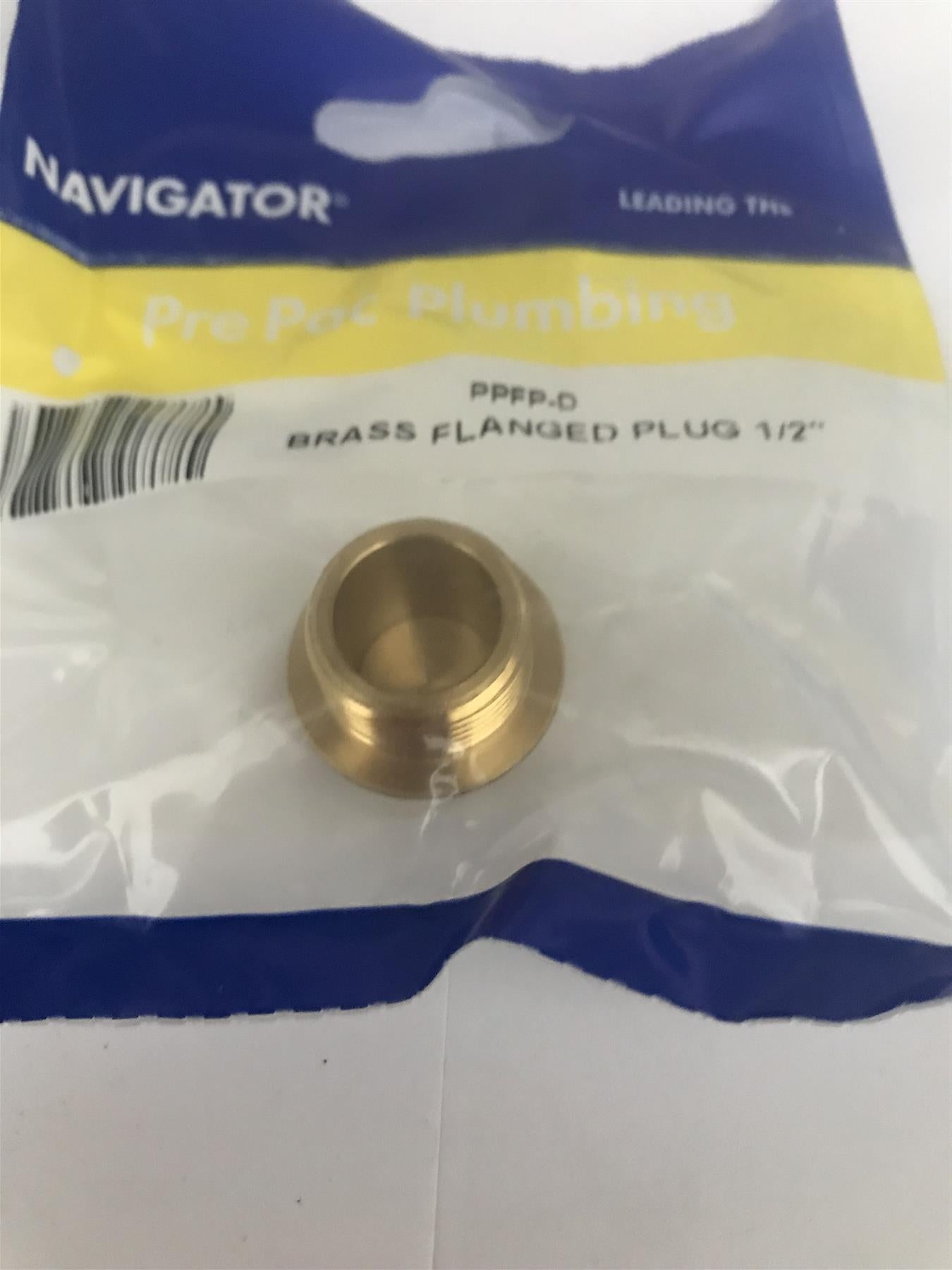 Navigator 1/2" Brass Flanged Plug PPFP-D