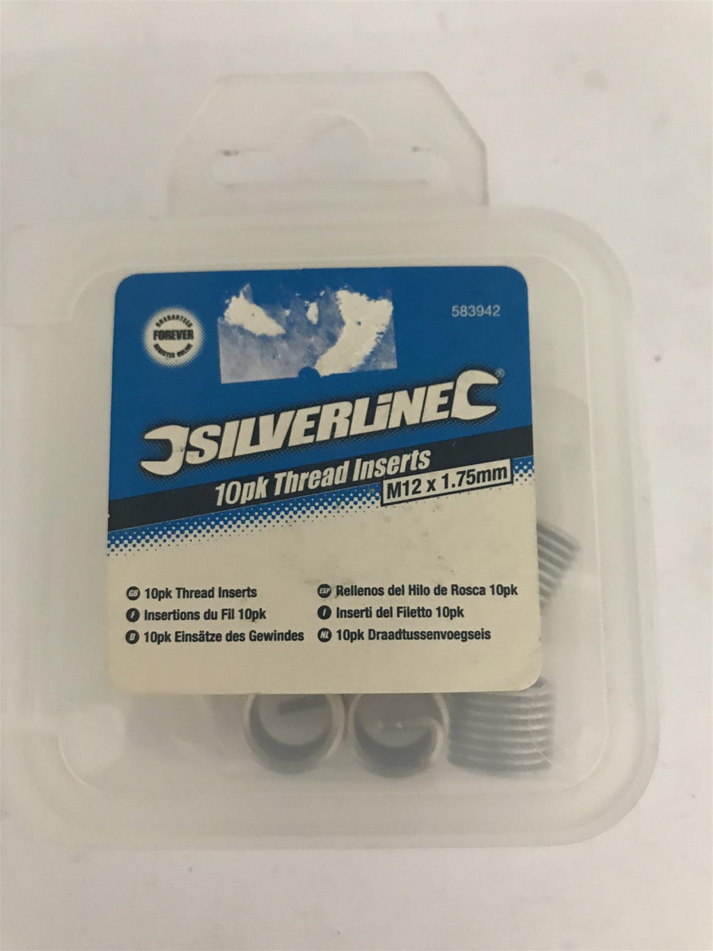 Silverline Thread Inserts M12 x 1.75mm (10 Pack)  583942
