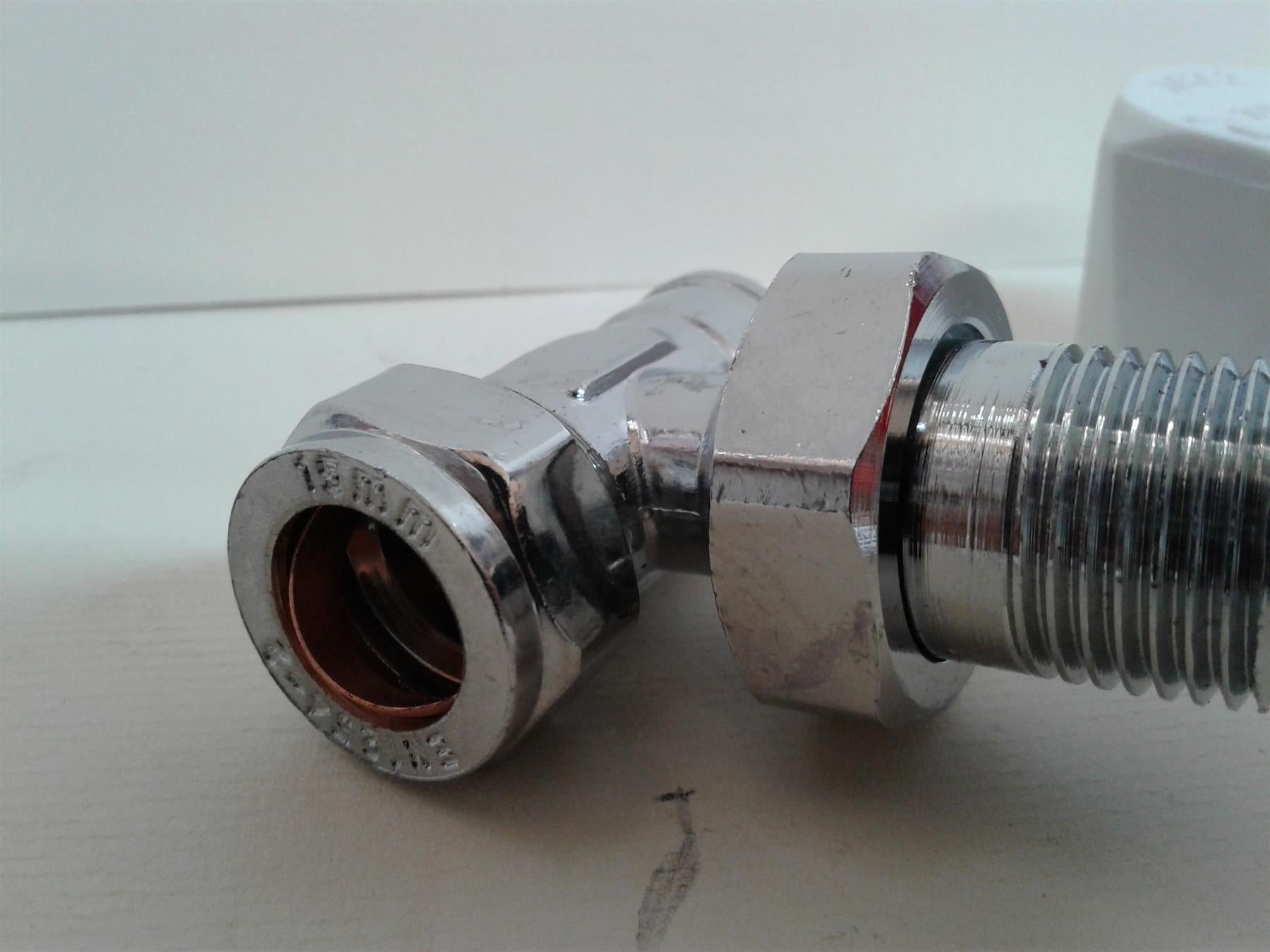 NEW JAZZ 10 ANGLED CHROME RADIATOR VALVE 1/2 15mm