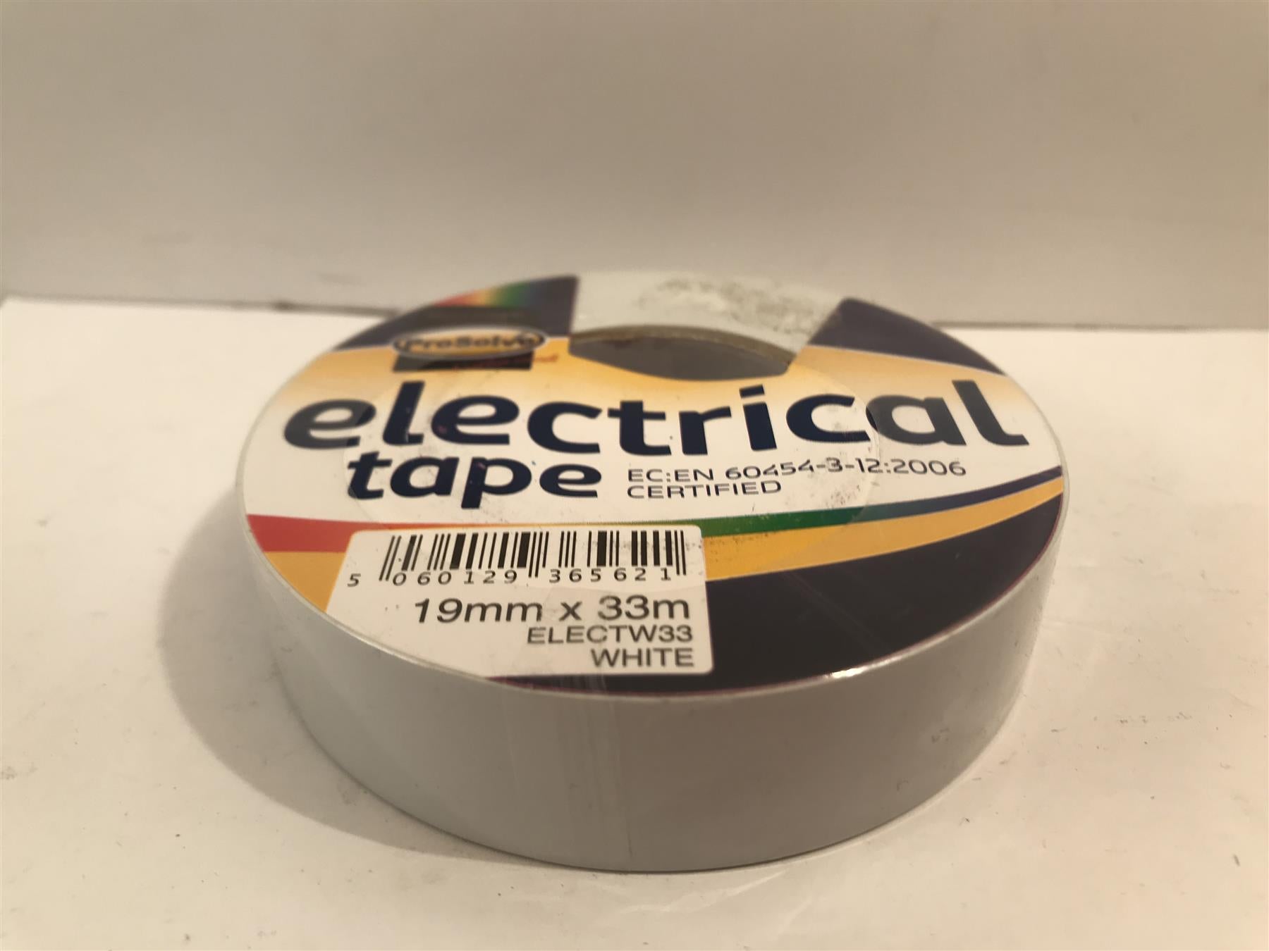 Prosolve White Electrical Tape 19mm x 33m  ELECTW33