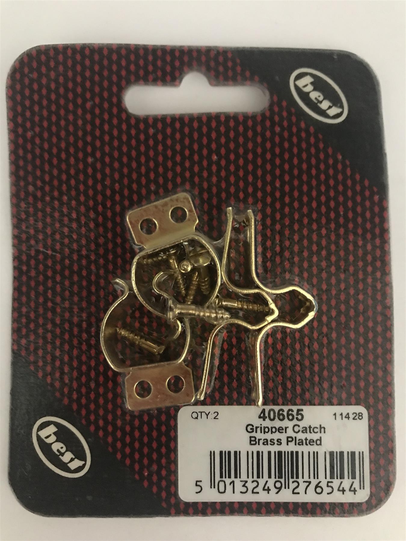 Best Gripper Catch Brass Plated (2 Pk) 40665