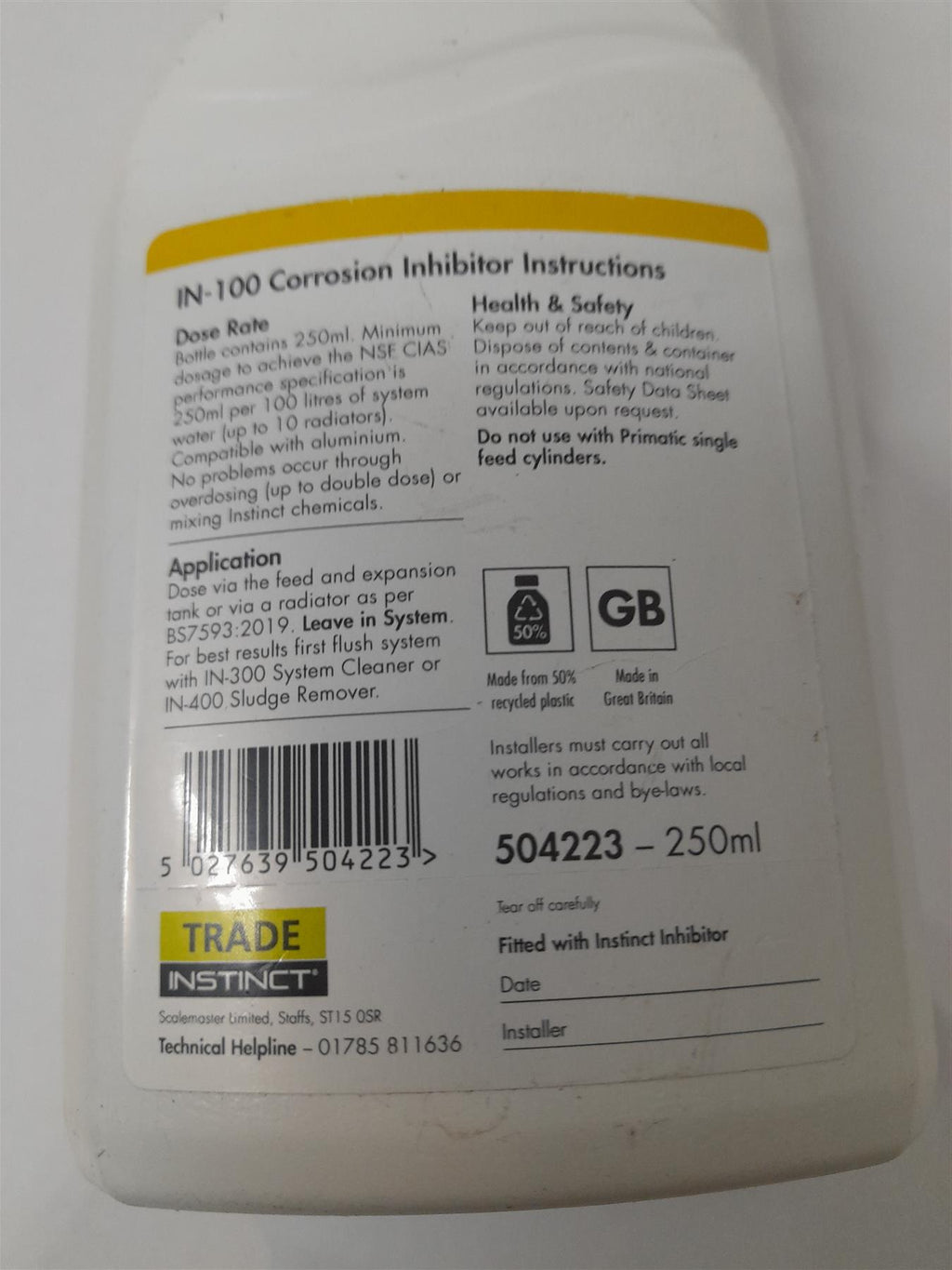 Trade Instinct In-100 Inhibitor 250ml 504223