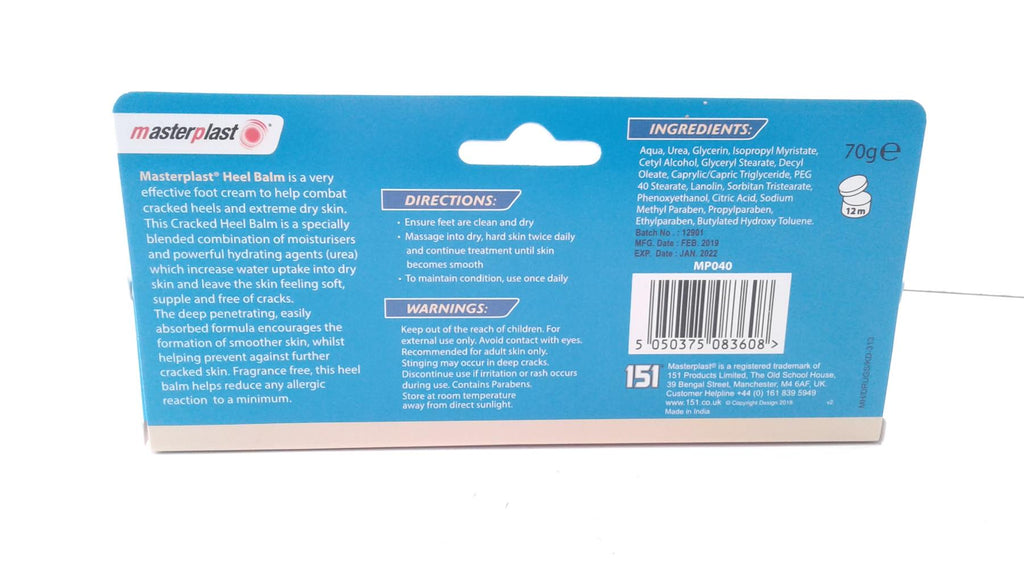 Masterplast Moisturising  and Hydrating Heel Balm - 70g