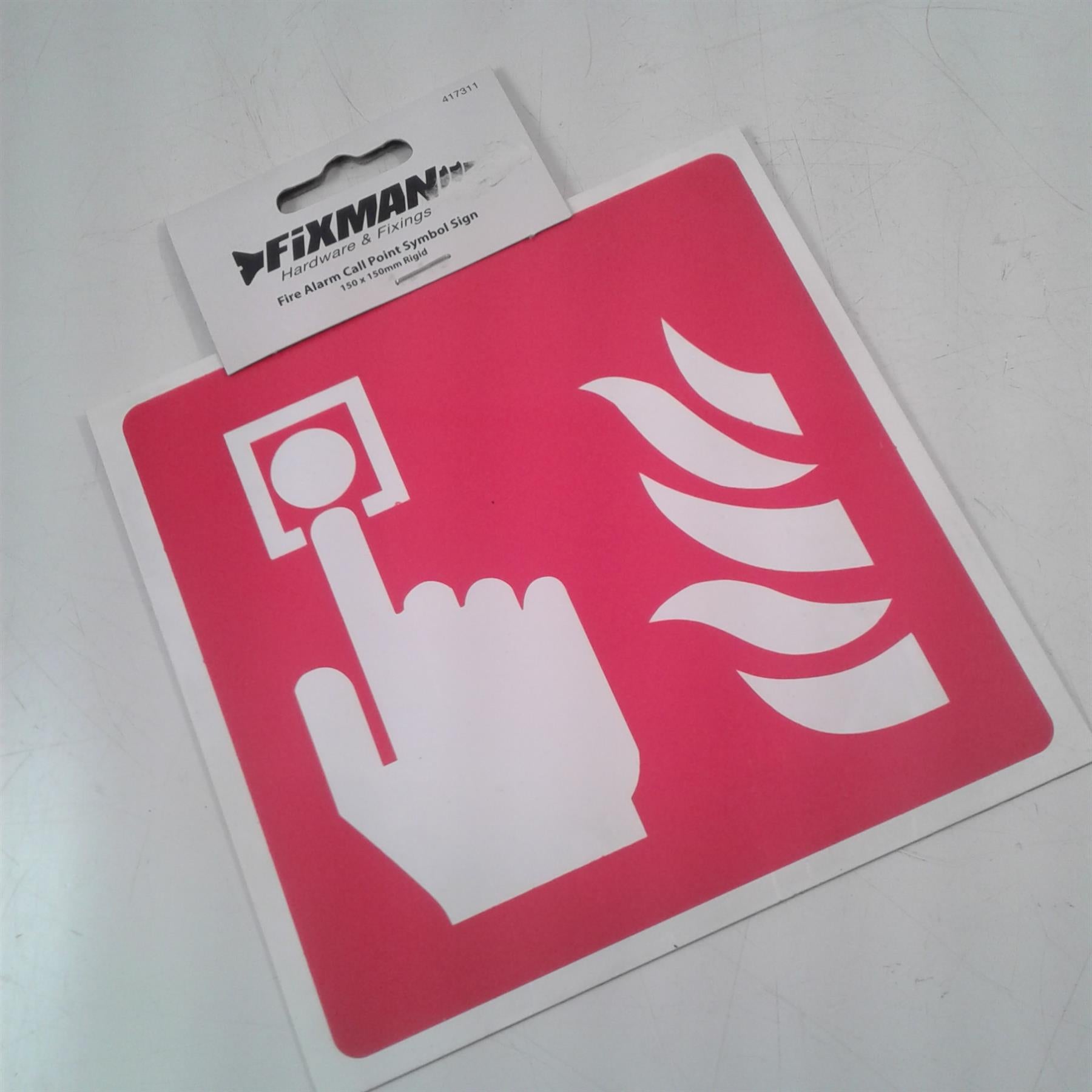 Fire Alarm Call Point Symbol Sign 150 x 150mm Rigid