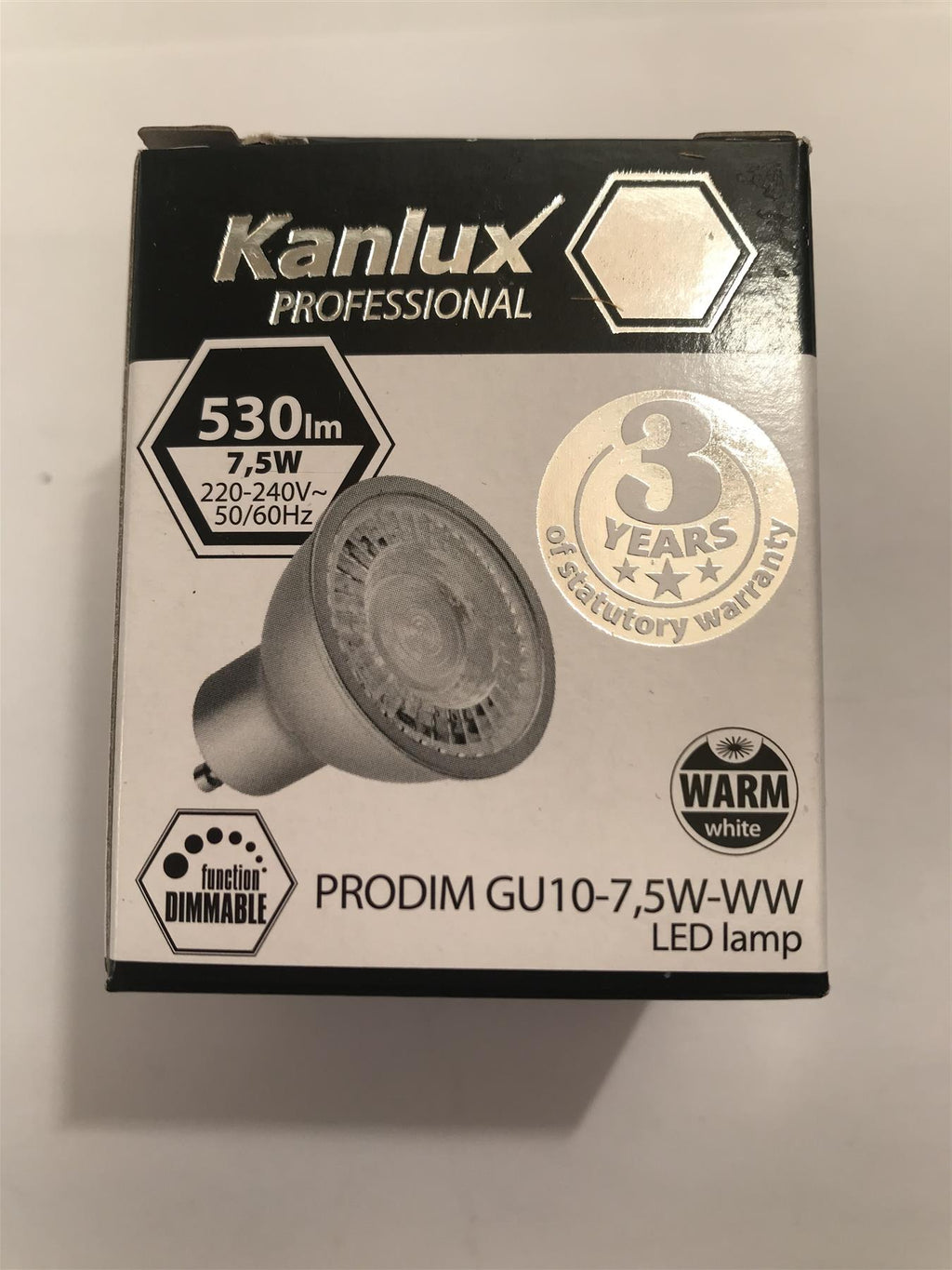 Kanlux PRODIM 7.5W GU10 2700k 530lm LED Bulb Warm White  24660