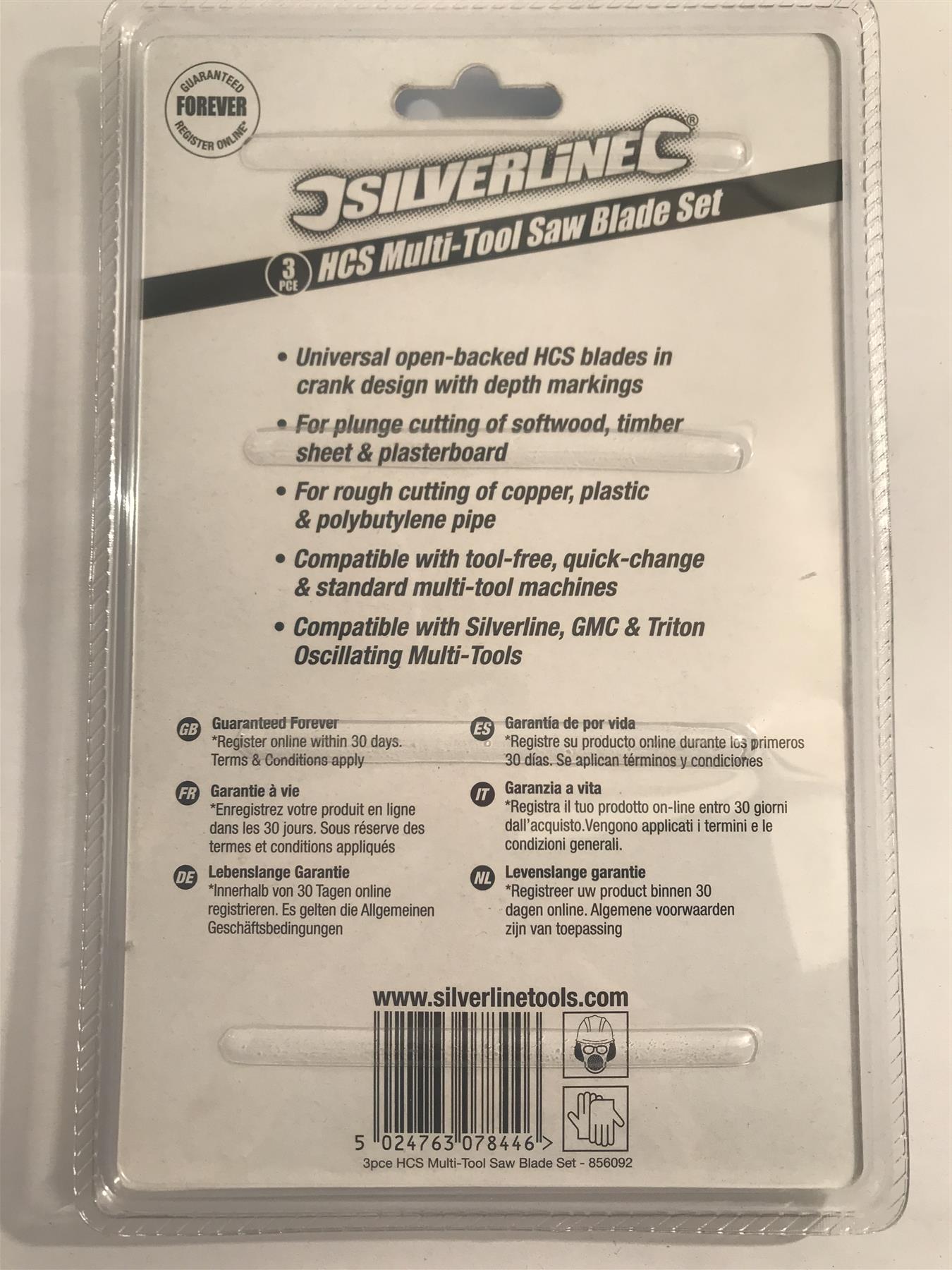 Silverline 3pc HCS Multi-Tool Blade Set  856092
