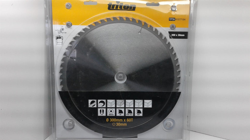 Triton 300mm x 30mm 60T TCT Circular Saw Blade for Hardwood, Softwood & PVC Fine