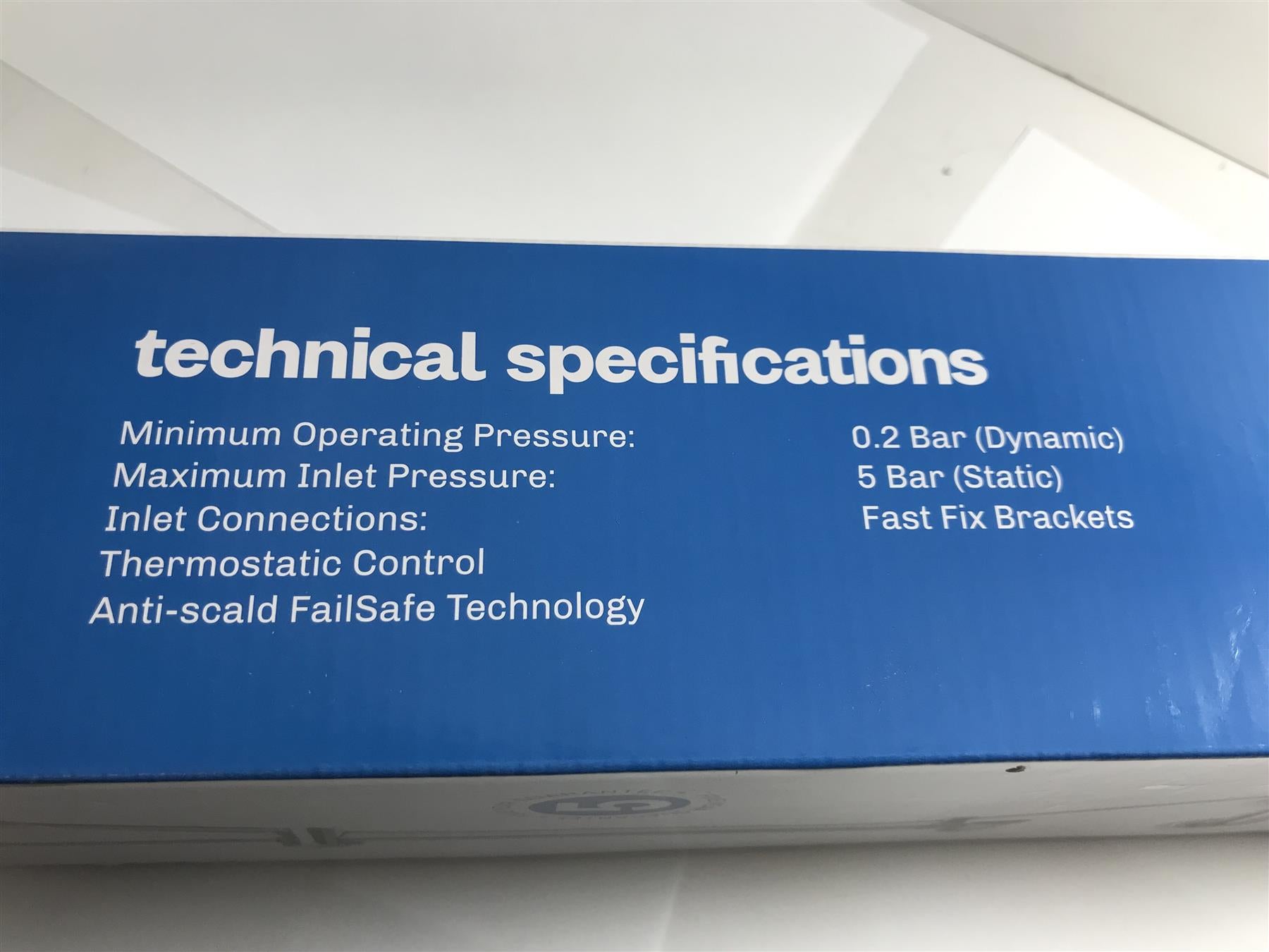 Esteem Ores Single Outlet Thermostatic Bar Shower E80001