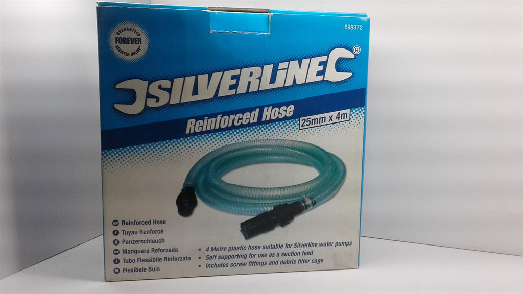 Hose REINFORCED 25mm x 4m silverline 698372