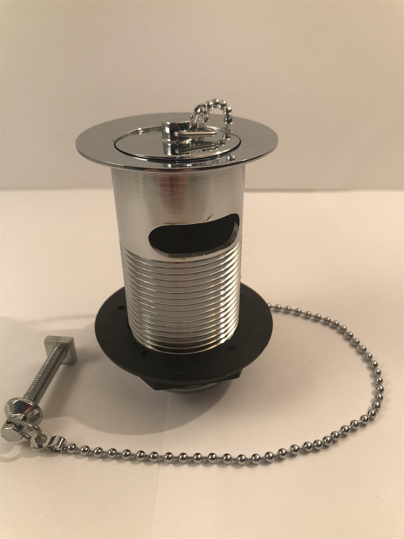 1.1/4" Macdee WBK42CP Slotted Chrome Plated Basin Waste with Chrome Plug & Chain