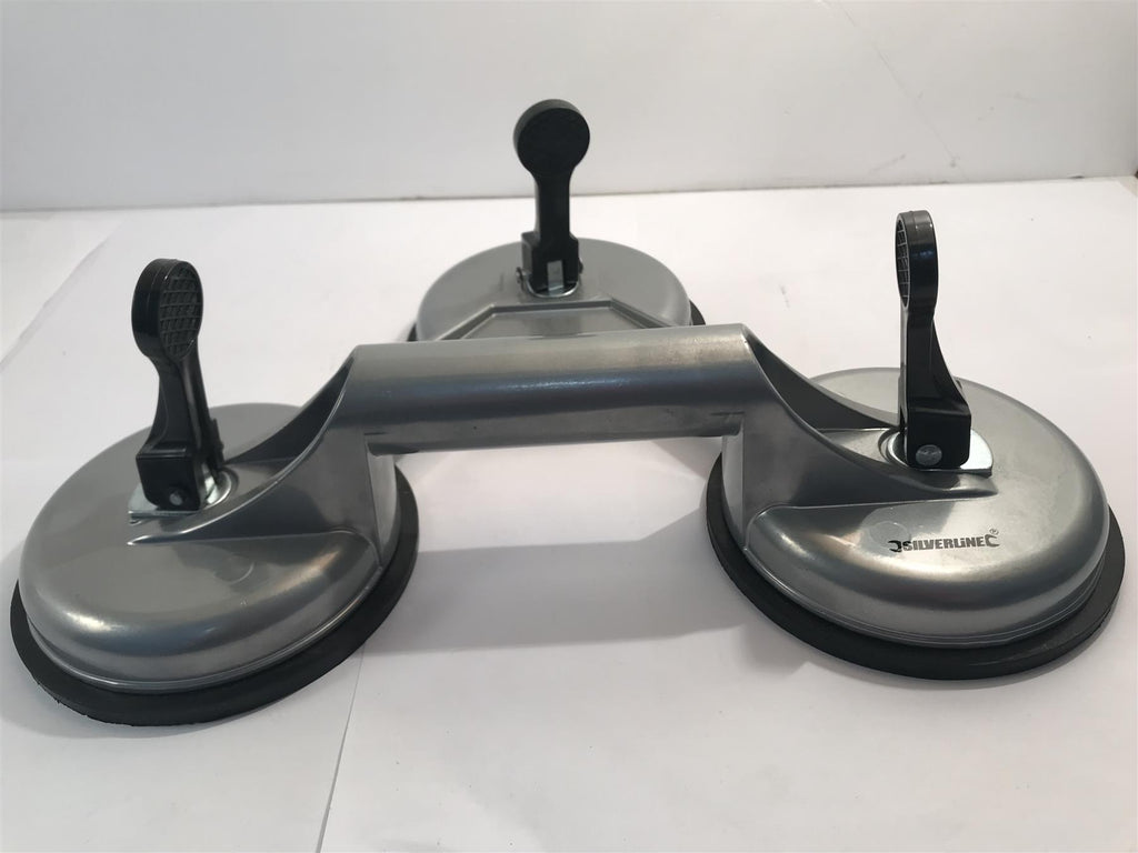 Silverline Triple Suction Pad Aluminium 100kg  837325
