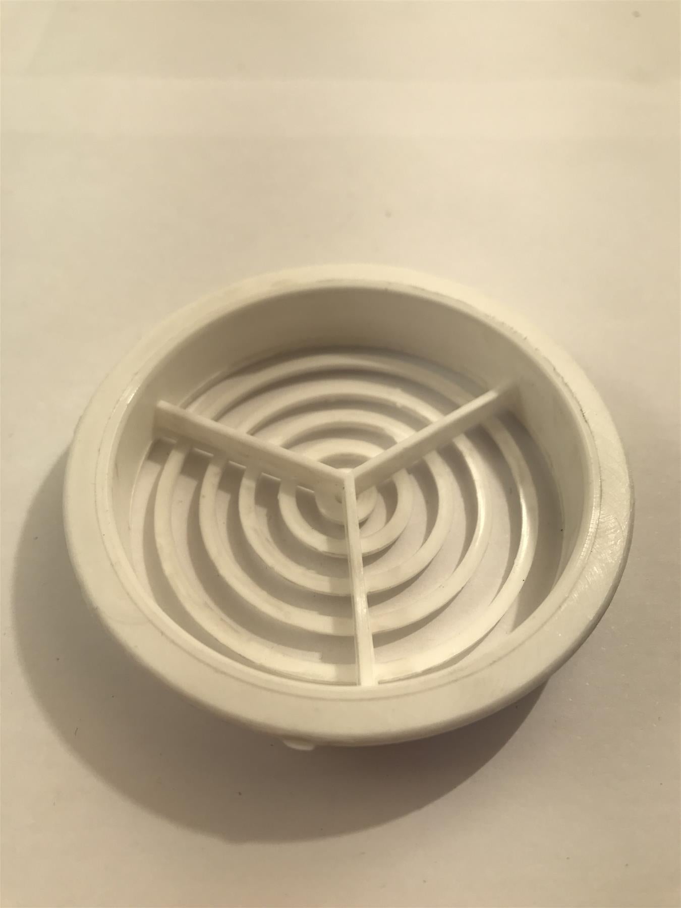 White Plastic 70mm Round Soffit Air Vent