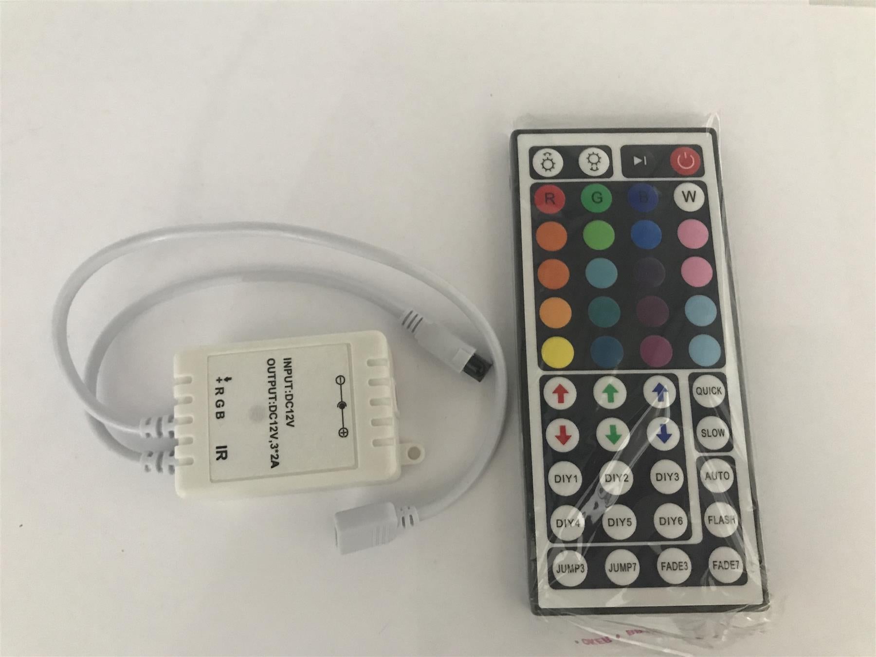 NJD RGB Flexible Tape Controller and 44 Key Hand-held Infrared Controller NJ974