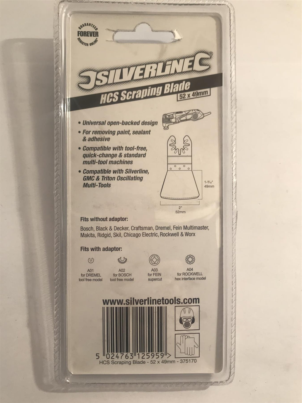 Silverline HCS Scraping Blade 52 x 49mm  375170
