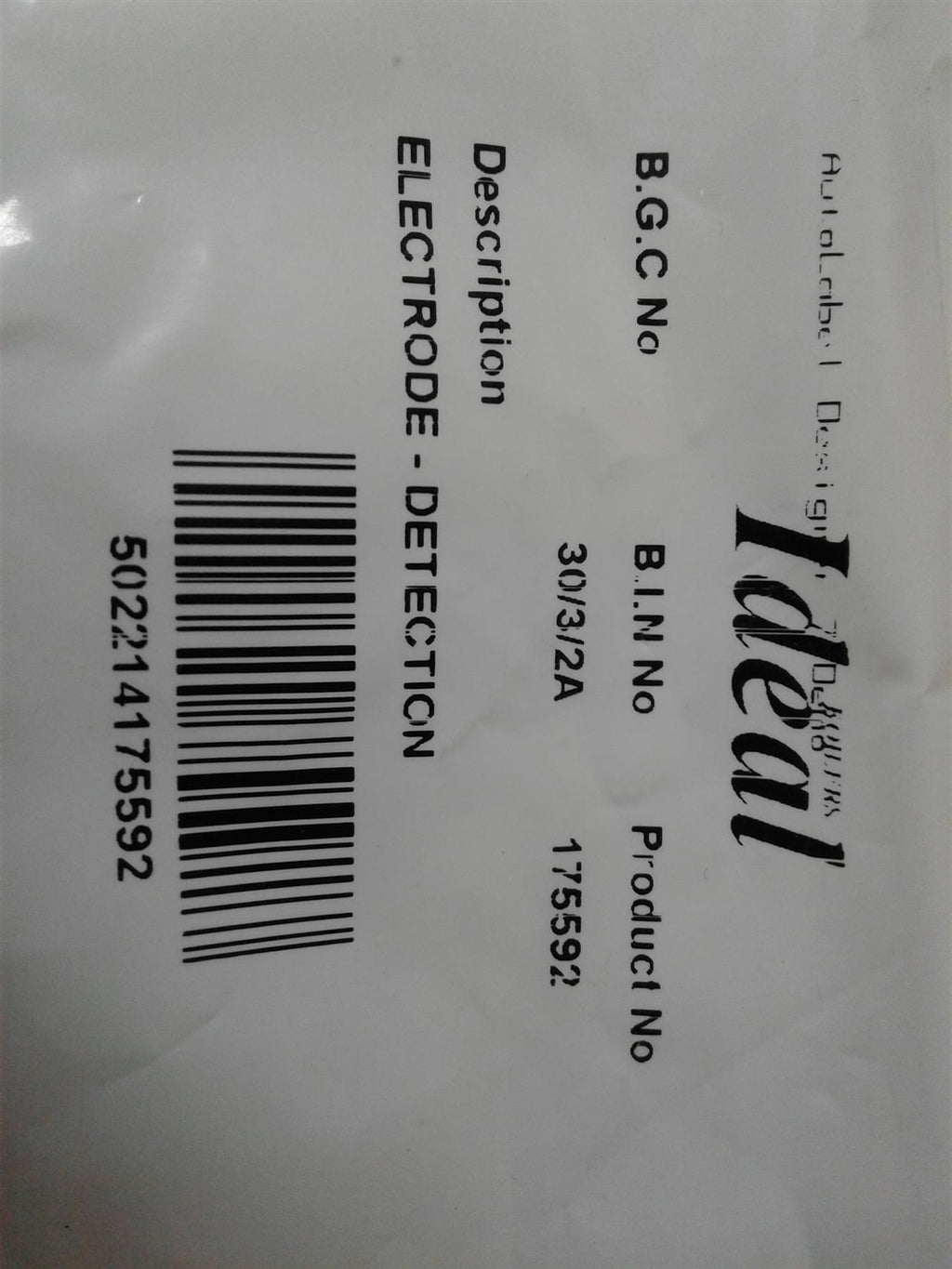 NEW Ideal 175592 Flame Sensing Electrode Detection