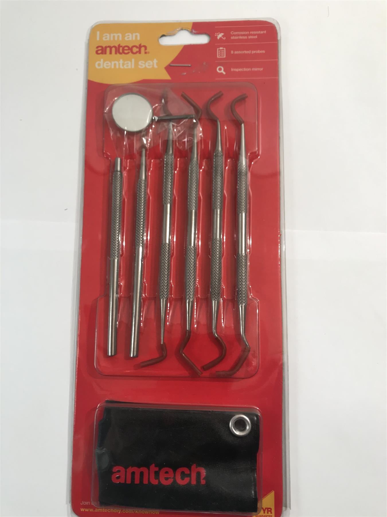Amtech 6Pc Stainless Steel Dental Tool Dentist Set   R0350