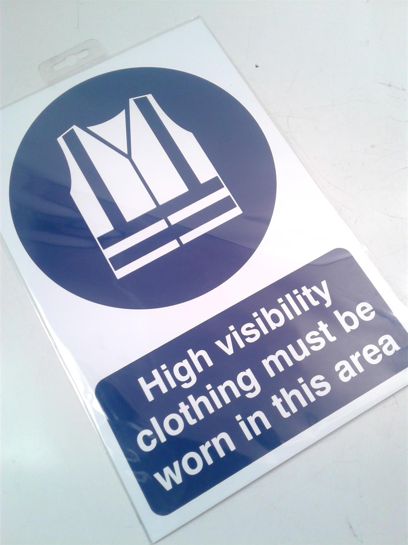 Draper High Visibility Clothing Must Be Worn In This Area Adhesive Sign