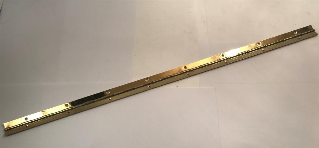 PIANO HINGE 600mm x 25mm / 24" x 1" brass plated steel continuous hinge