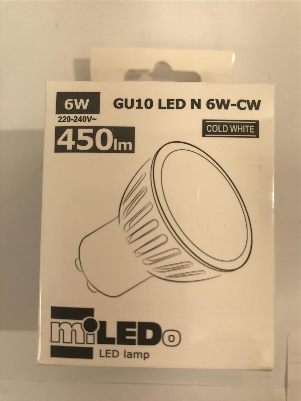 MiLED GU10 LED N 6W-CW 450lm 5300k (Cold White)  31011